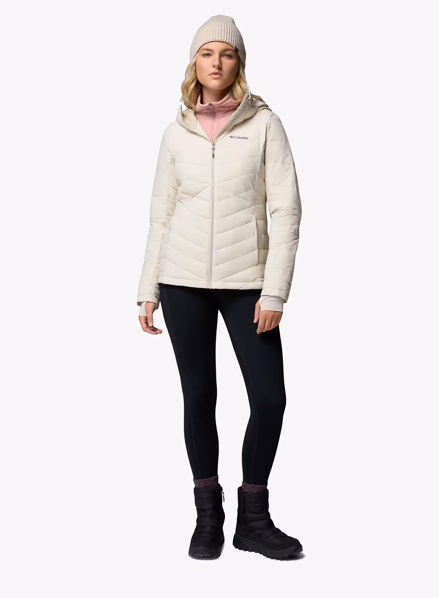 Dámská bunda Columbia Joy Peak II Hooded Jacket - dark stone