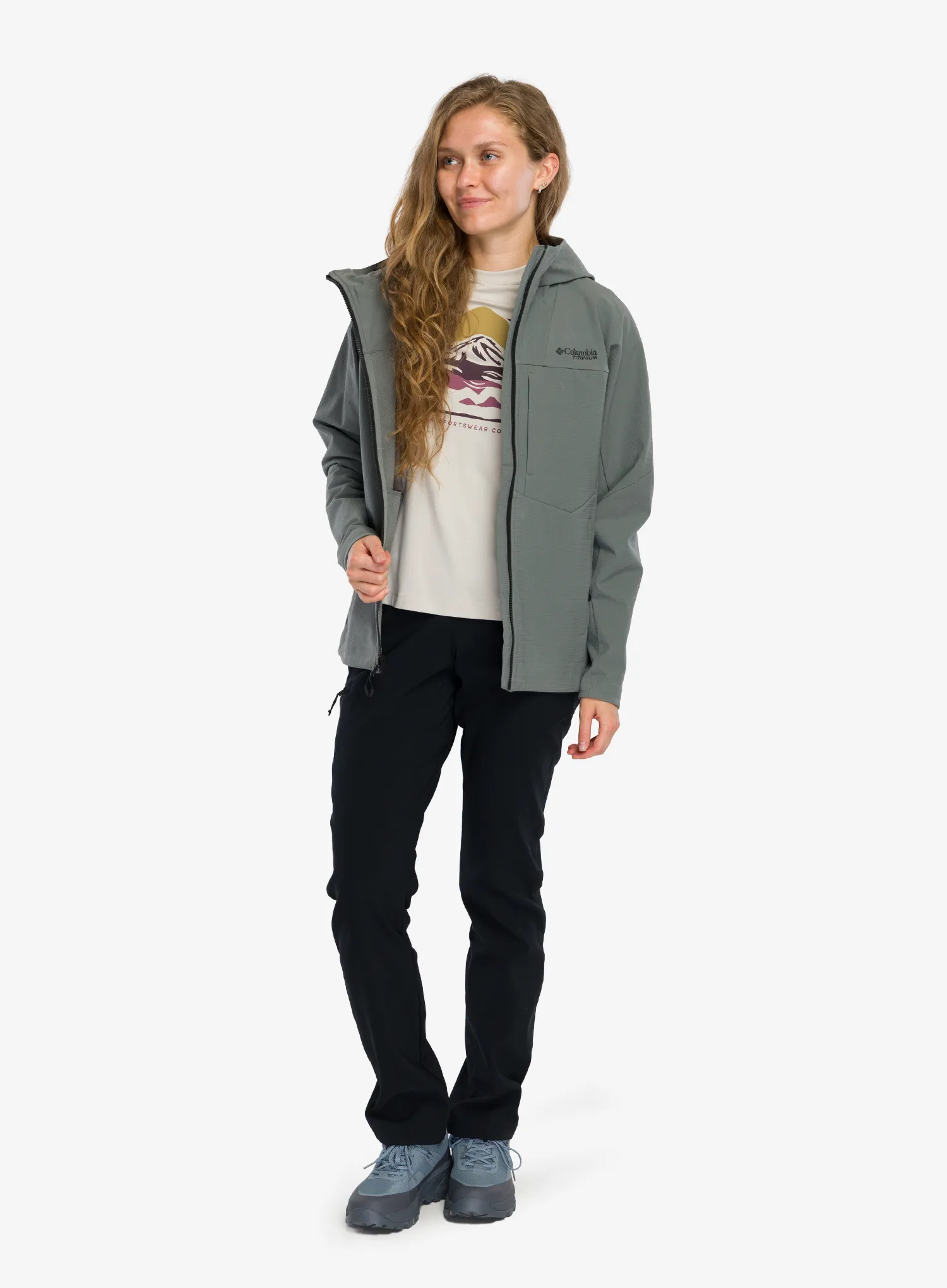 Dámská bunda Columbia Tennent Mountain Hooded Softshell - sedona sage