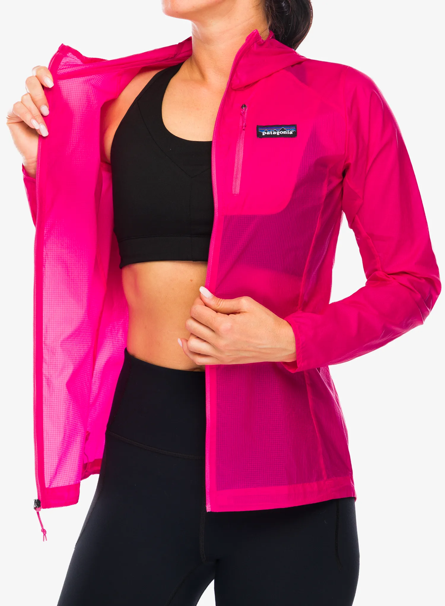 Běžecká bunda dámská Patagonia Houdini Jacket - luminous pink