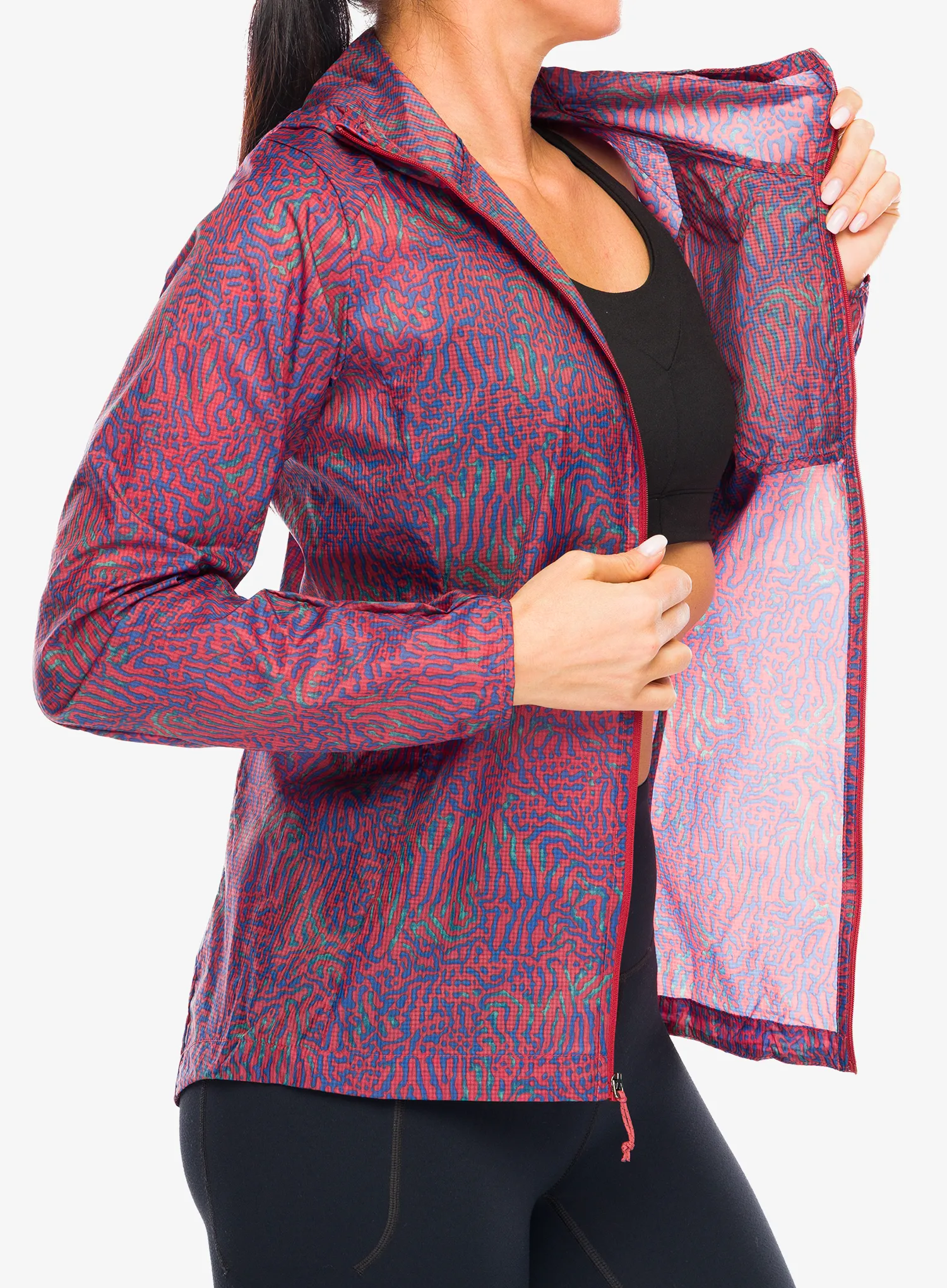 Běžecká bunda dámská Patagonia Houdini Jacket - sea run/potters red