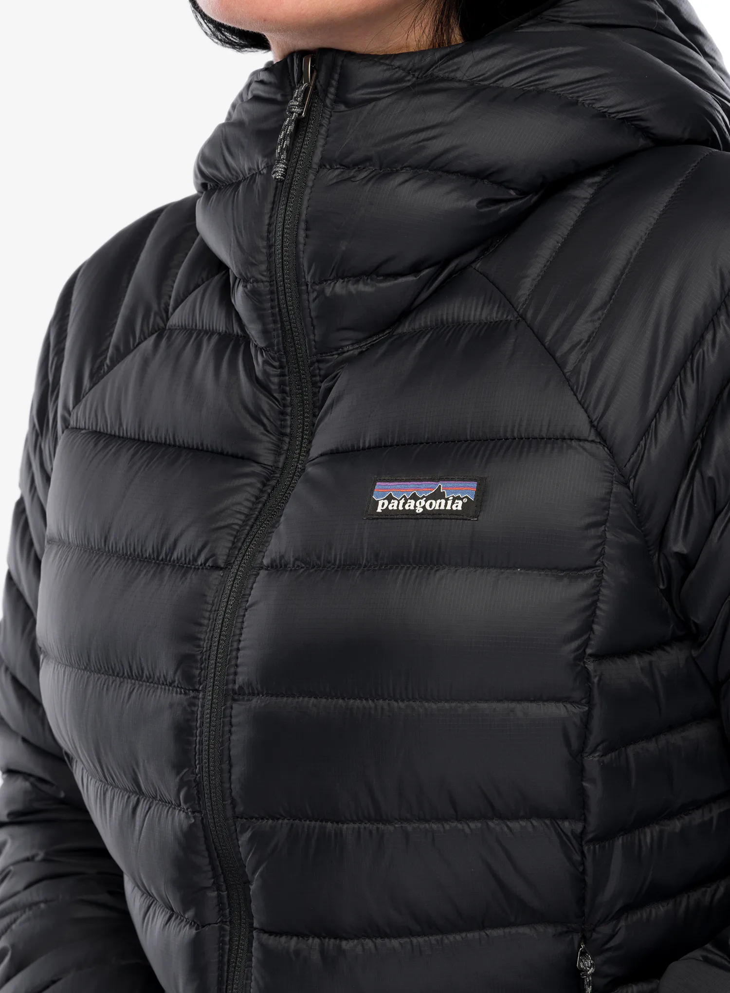 Dámská bunda Patagonia Down Sweater Hoody - black