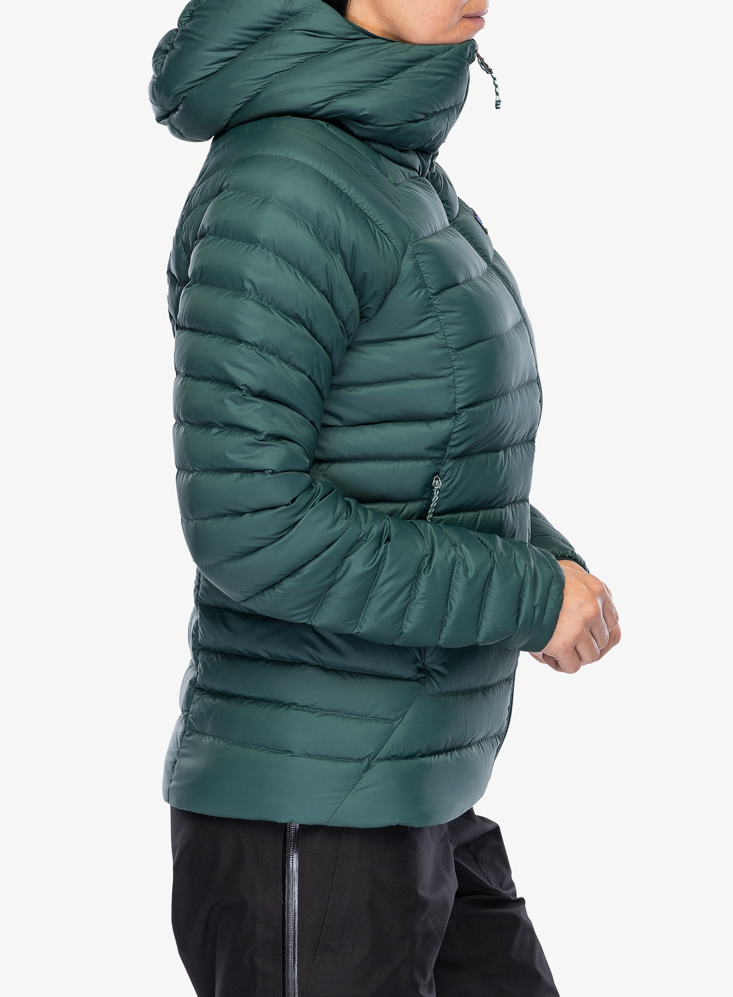 Dámská bunda Patagonia Down Sweater Hoody - cascade green