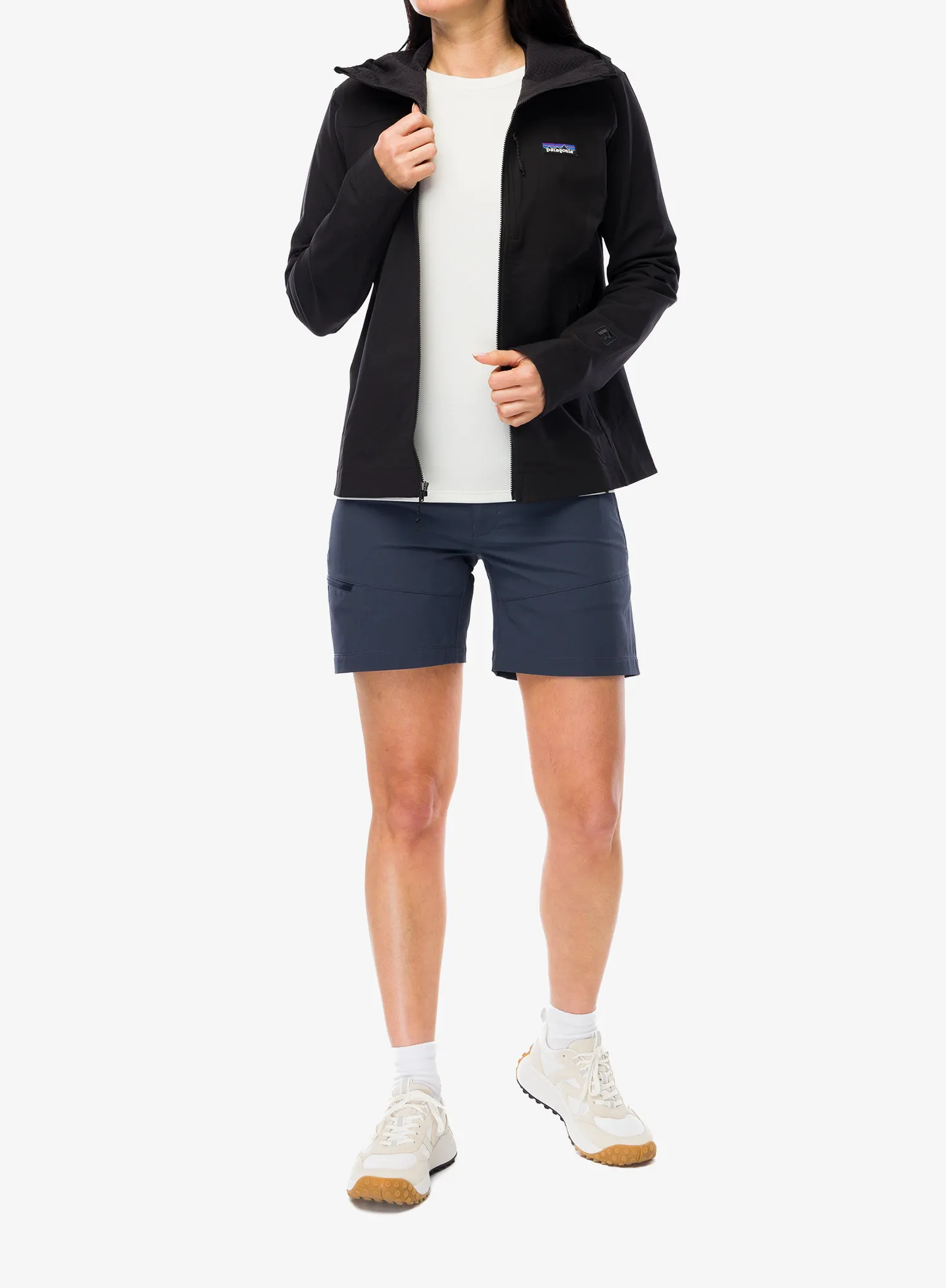 Dámská bunda Patagonia R1 CrossStrata Hoody - black