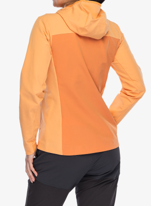 Dámská bunda Patagonia R1 CrossStrata Hoody - rock melon