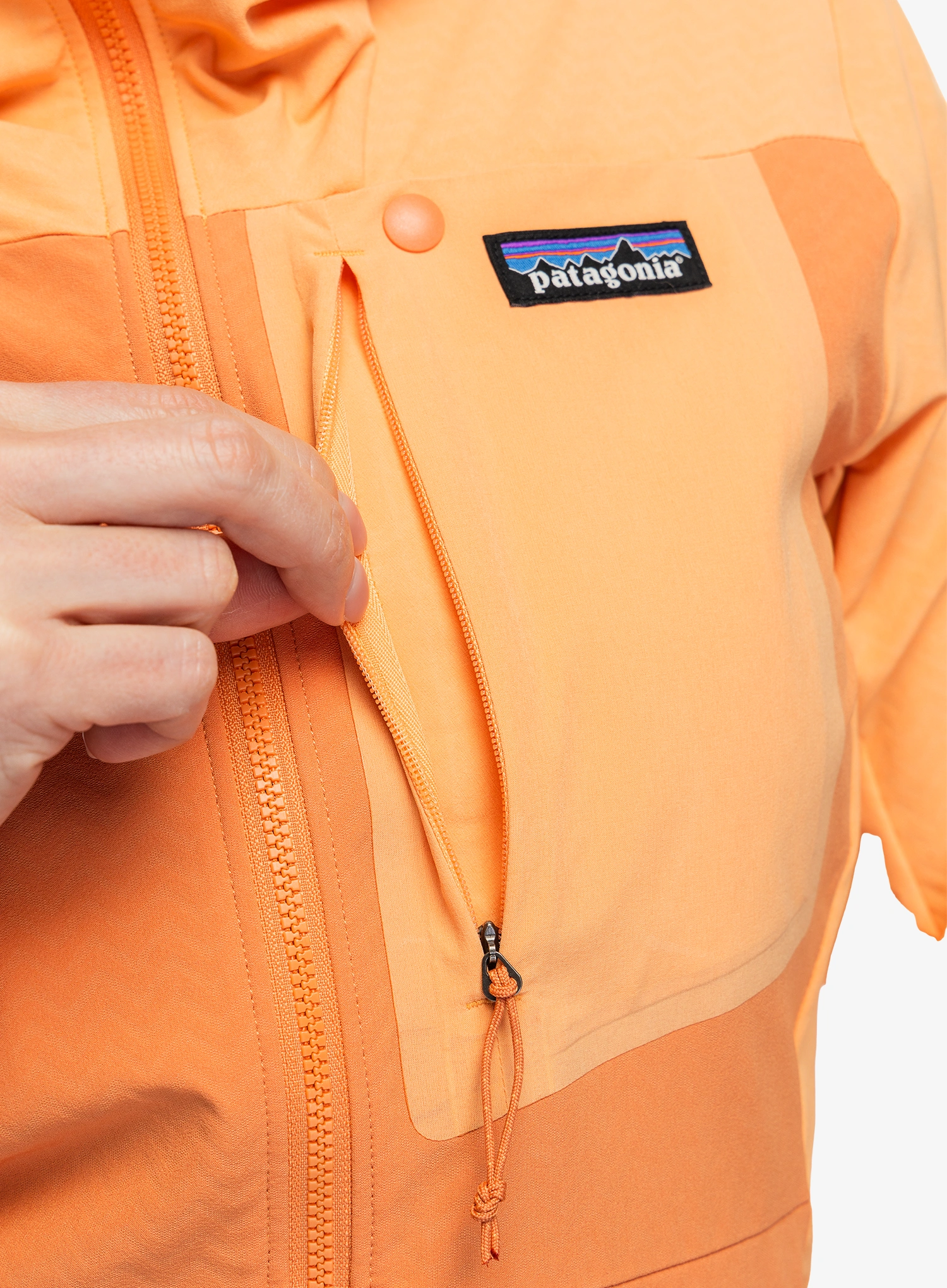 Dámská bunda Patagonia R1 CrossStrata Hoody - rock melon