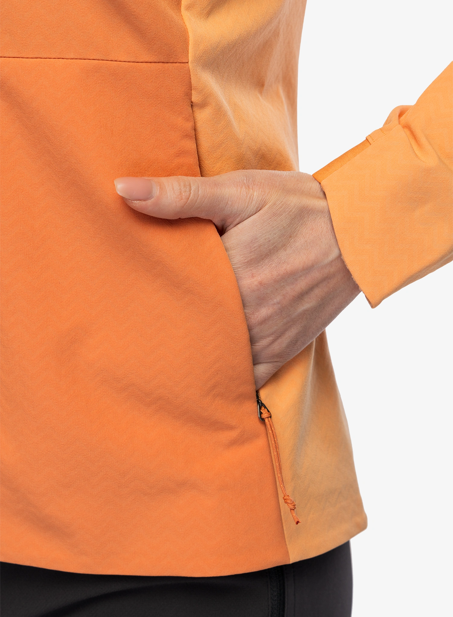 Dámská bunda Patagonia R1 CrossStrata Hoody - rock melon