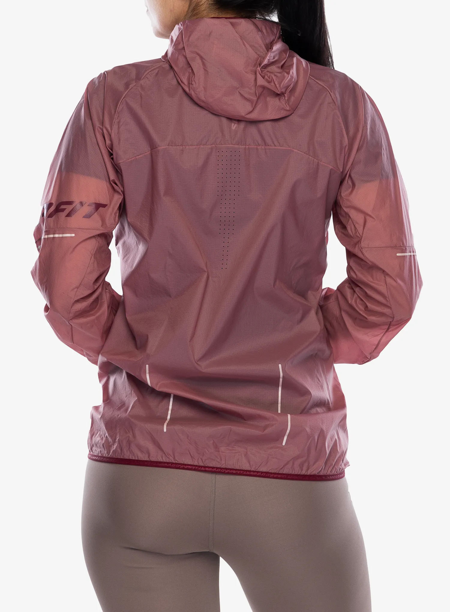 Bunda na běhání dámská Dynafit Vert Wind 65 Jacket - mokarosa