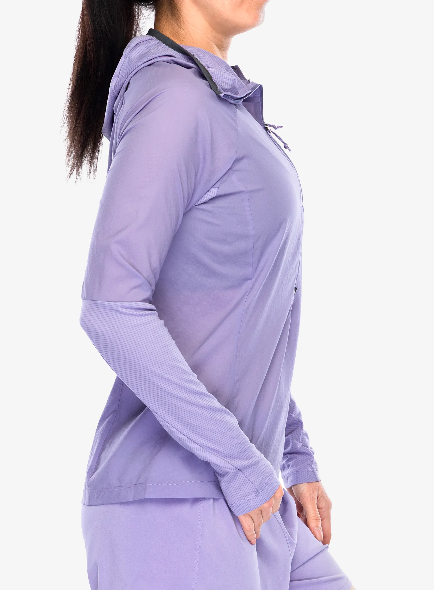 Bunda na běhání dámská Patagonia Airshed Pro Pullover - concrete purple