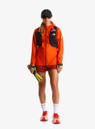 Bunda na běhání dámská The North Face Summit Superior FL Jacket - lava red