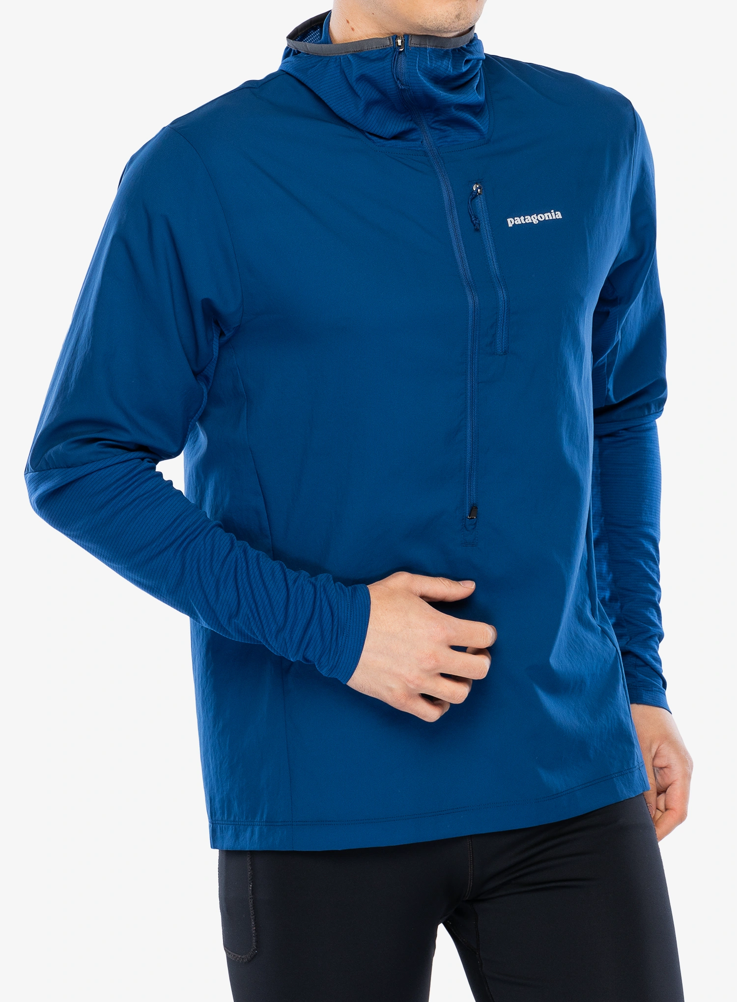 Bunda na běhání Patagonia Airshed Pro Pullover - clement blue
