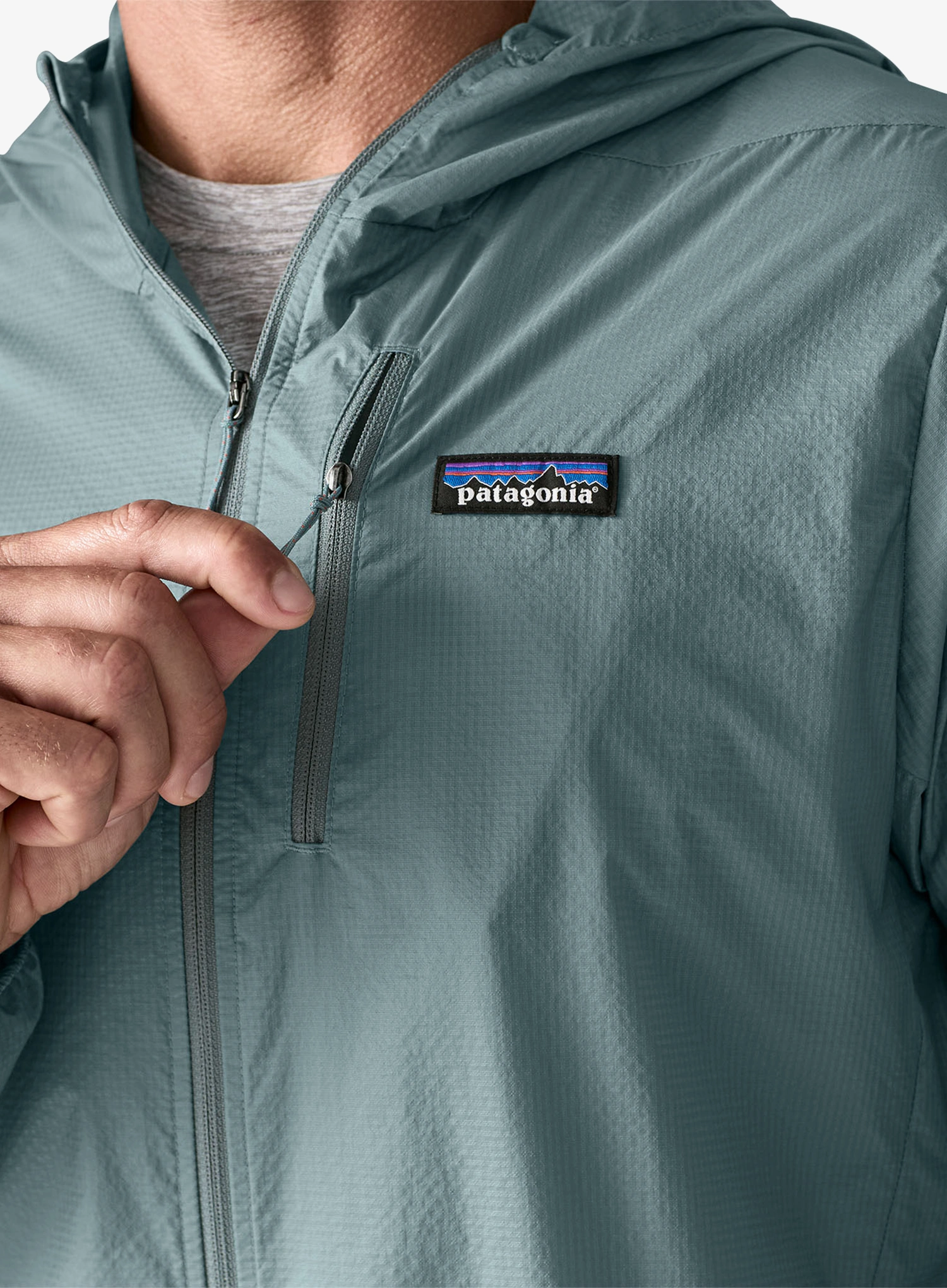 Bunda na běhání Patagonia Houdini Jacket - blue sage