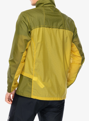Bunda na běhání Patagonia Houdini Stash 1/2 Zip Pullover - bundle green/graze green