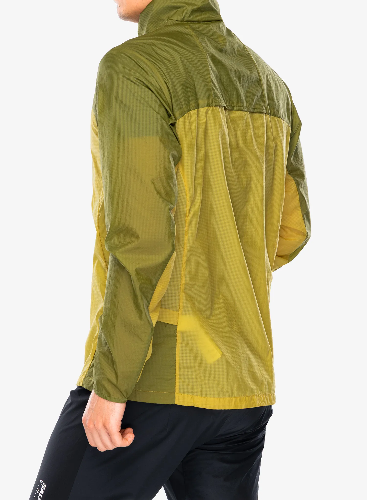Bunda na běhání Patagonia Houdini Stash 1/2 Zip Pullover - bundle green/graze green