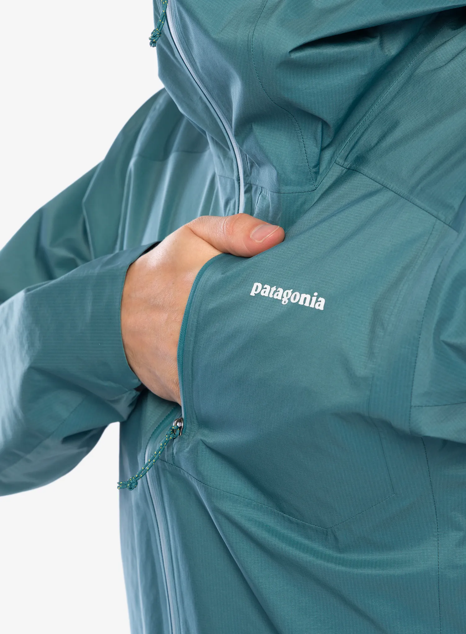 Bunda na běhání Patagonia Storm Racer Jacket - wetland blue