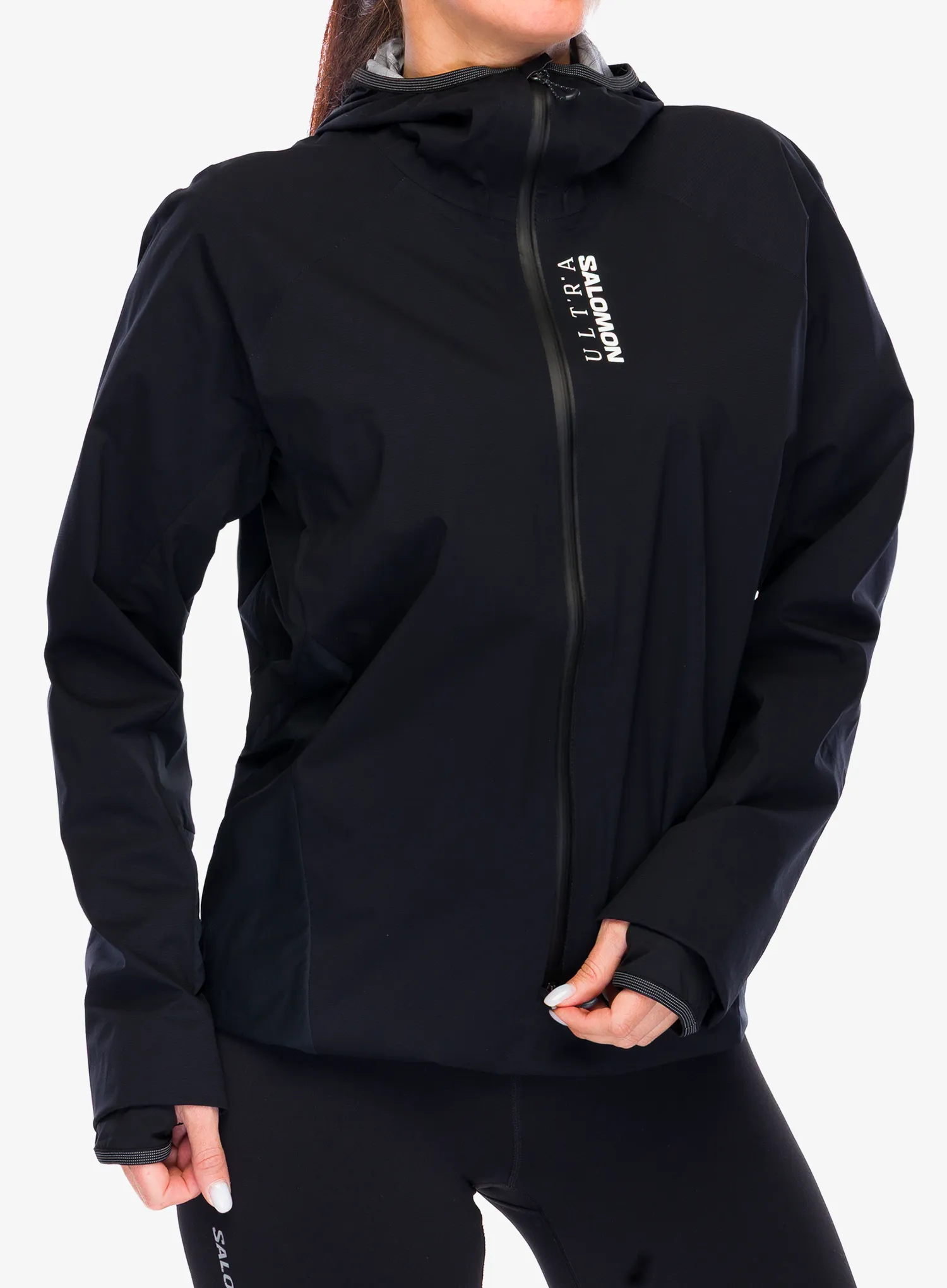 Bunda na běhání Salomon S/Lab Ultra Hybrid Jkt - deep black