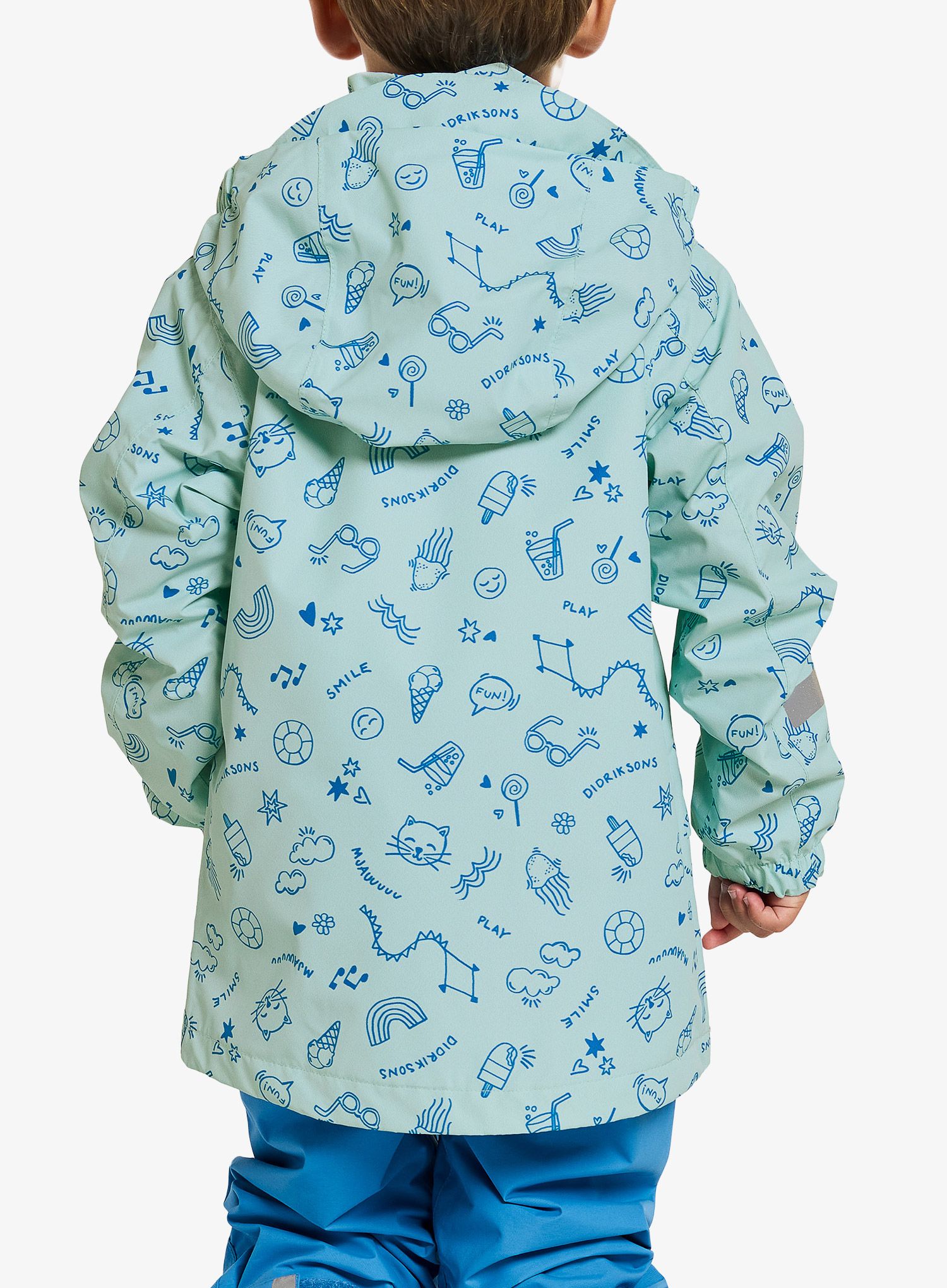 Dětská bunda Didriksons Norma Print Jacket 3 - doodle pale mint
