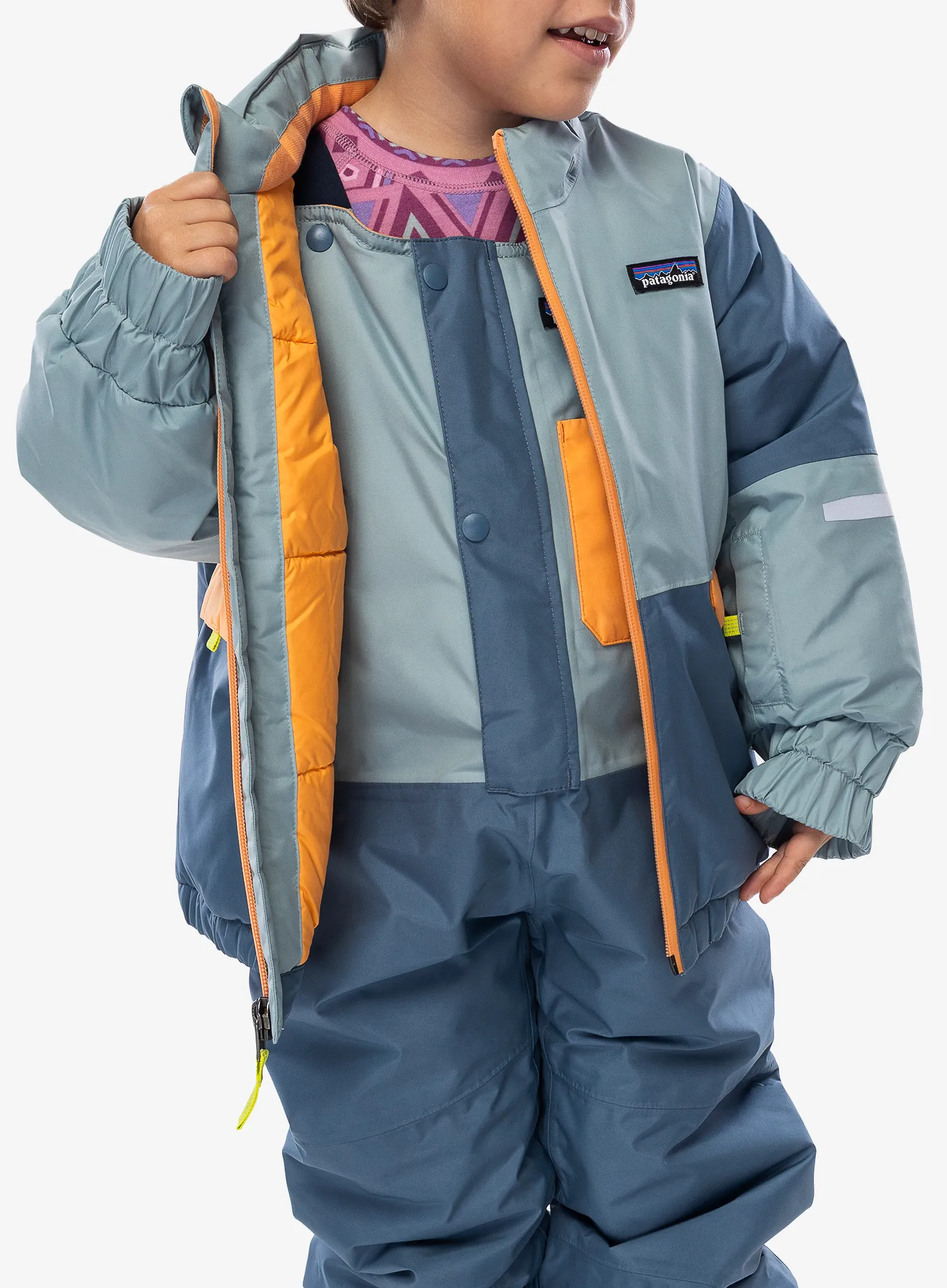 Dětská bunda Patagonia Baby Snow Pile Jacket - thermal blue