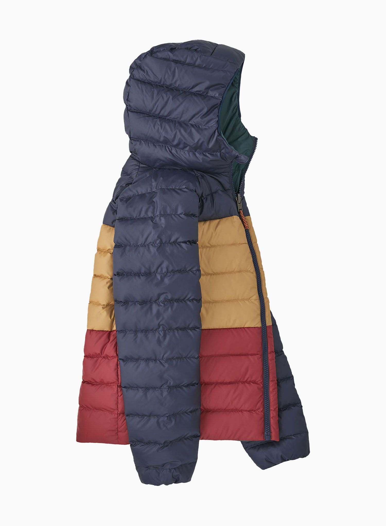 Dětská bunda Patagonia Reversible Down Sweater Hoody - nouveau green