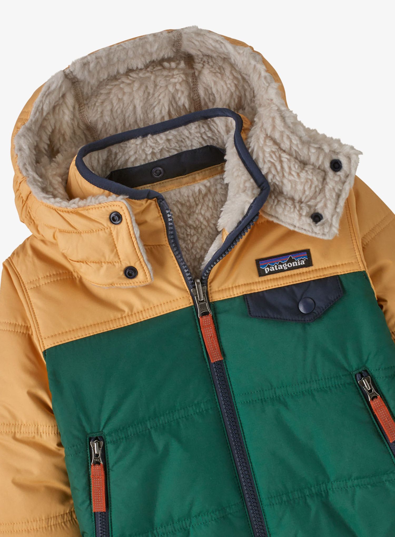 Dětská bunda Patagonia Reversible Tribbles Hoody - conifer green