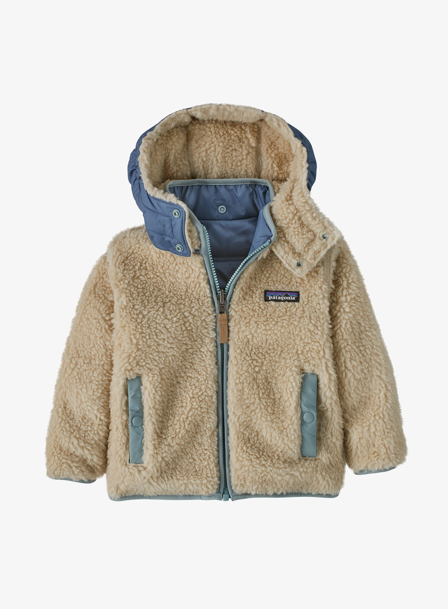 Dětská bunda Patagonia Reversible Tribbles Hoody - endless blue