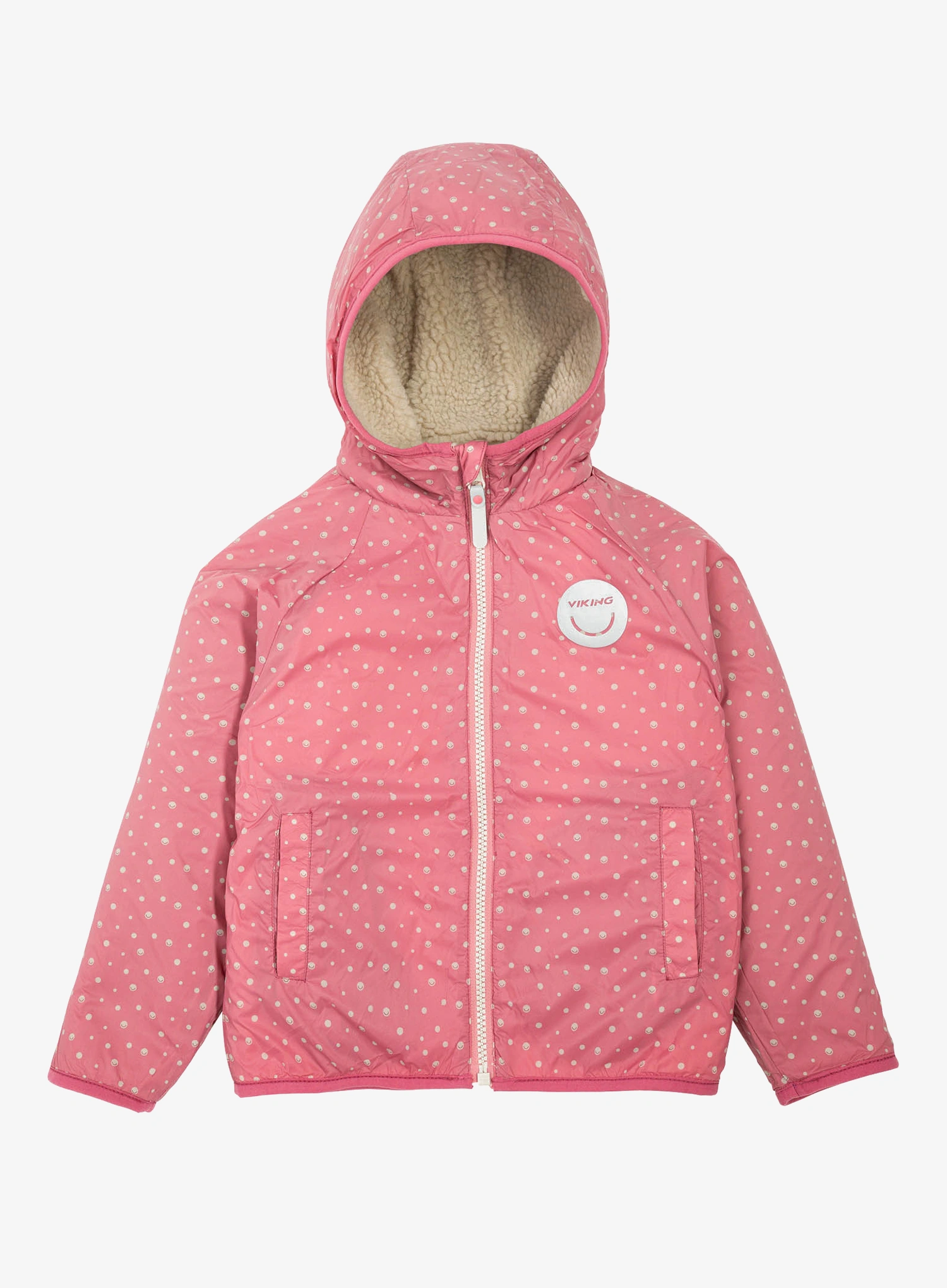 Dětská bunda Viking Play Reversible Pile Jacket - pink/cement