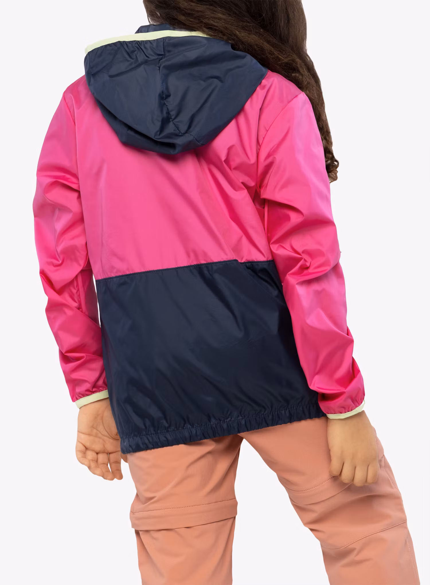 Dívčí bunda Columbia Back Bowl Hooded Windbreaker - pink ice/nocturnal/key west