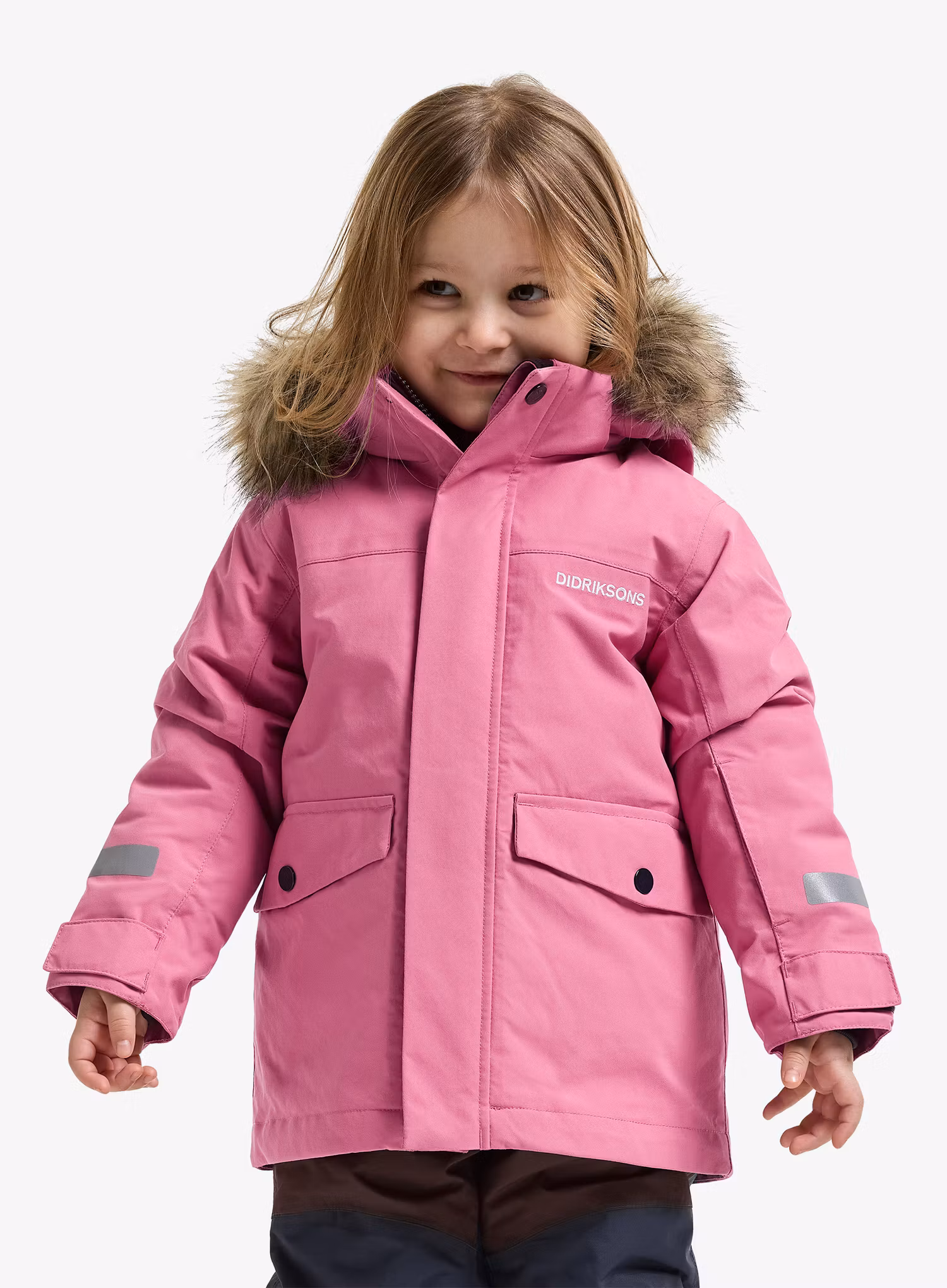 Dívčí bunda Didriksons Bjarven Parka 5 - heather pink