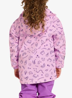 Dívčí bunda Didriksons Norma Print Jacket 3 - doodle orchid pink