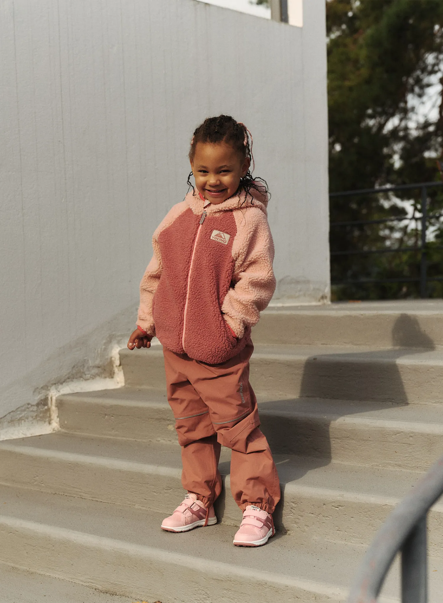 Dívčí bunda Viking Play Reversible Pile Jacket - light pink