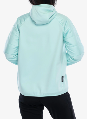 Hybridní bunda dámská adidas TERREX Multi CLIMAWARM Insulated Hybrid Hooded Jacket - semi flash aqua