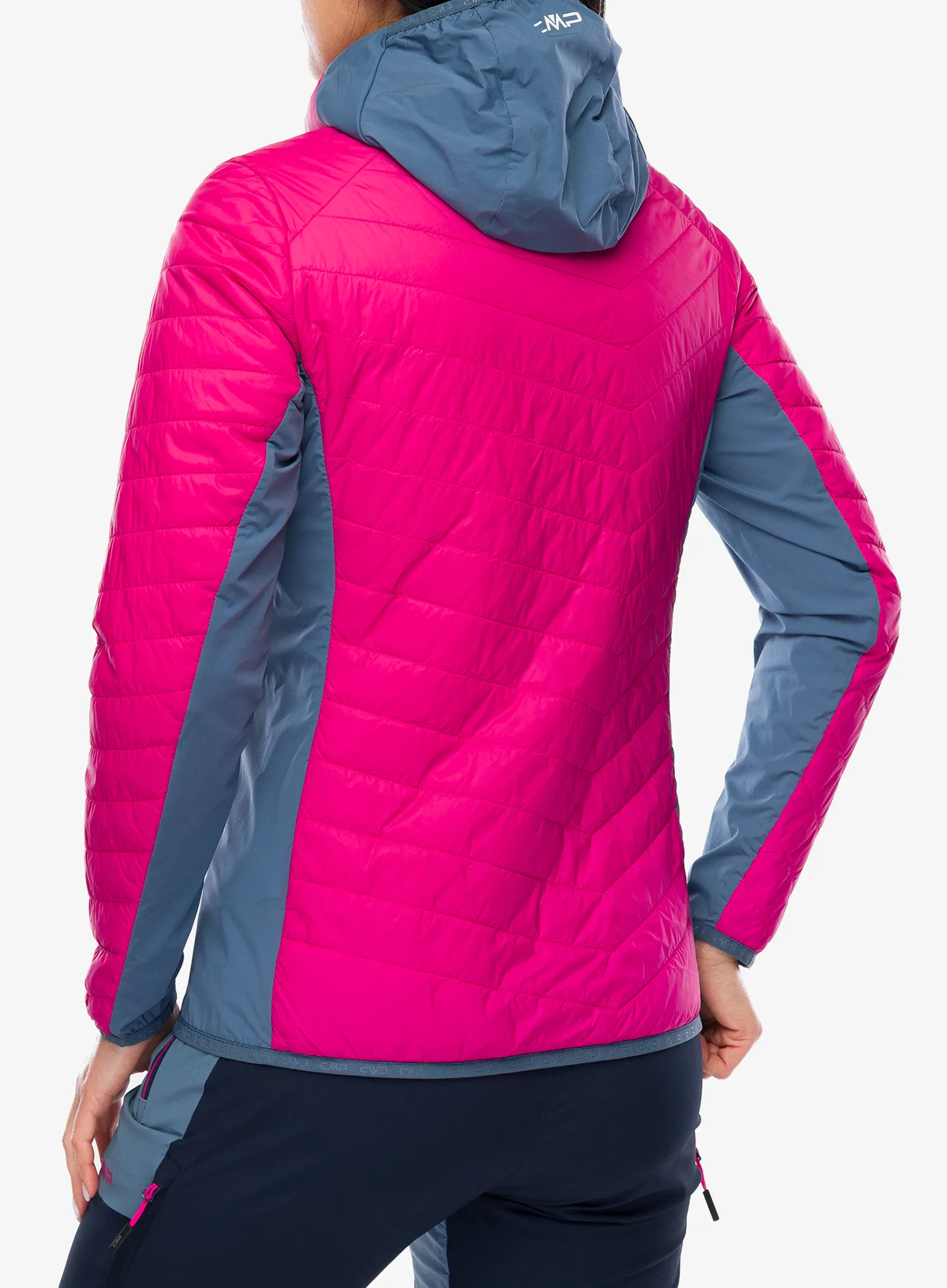 Hybridní bunda dámská CMP Yurexa Jacket Hybrid Fix Hood - magenta