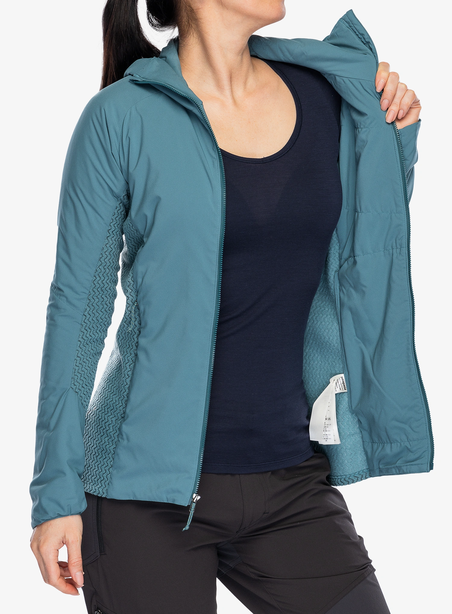 Hybridní bunda dámská Patagonia Nano-Air Light Hybrid Hoody - wetland blue