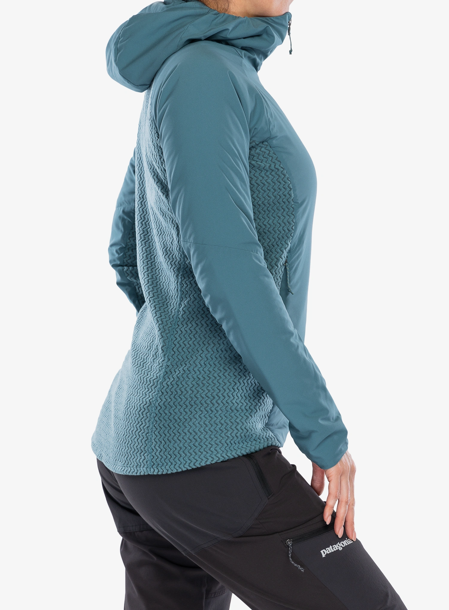 Hybridní bunda dámská Patagonia Nano-Air Light Hybrid Hoody - wetland blue
