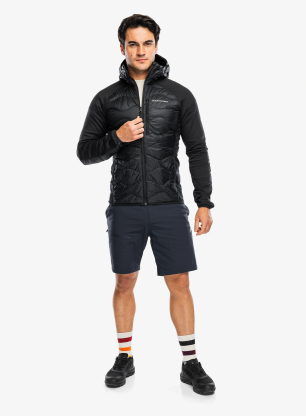 Hybridní bunda Peak Performance Helium Down Hybrid Hood - black