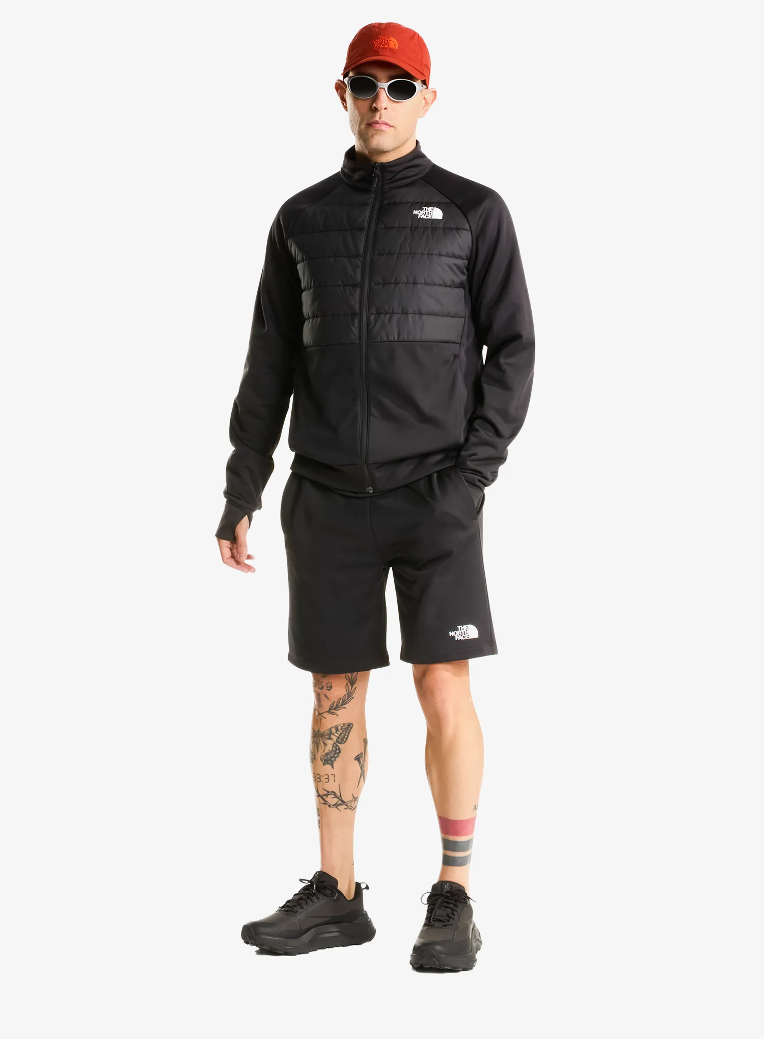 Hybridní bunda The North Face Reaxion 2.0 Fleece Hybrid Full Zip Jacket - tnf black heather
