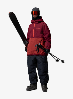 Lyžařská bunda Columbia Coreshot Shell Anorak - red oxide/rich wine