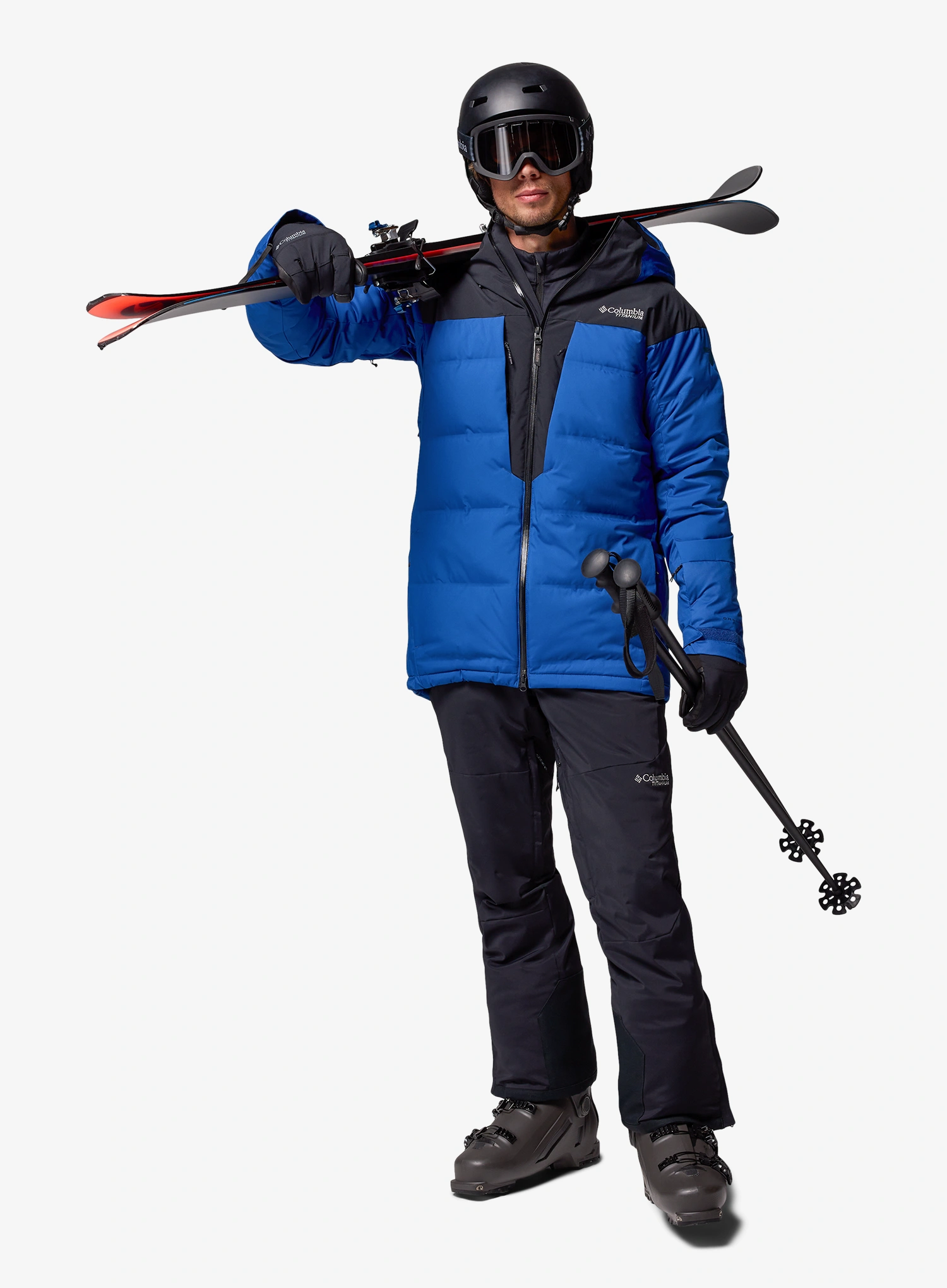 Lyžařská bunda Columbia Glacier Ridge Down Jacket - mountain blue/black