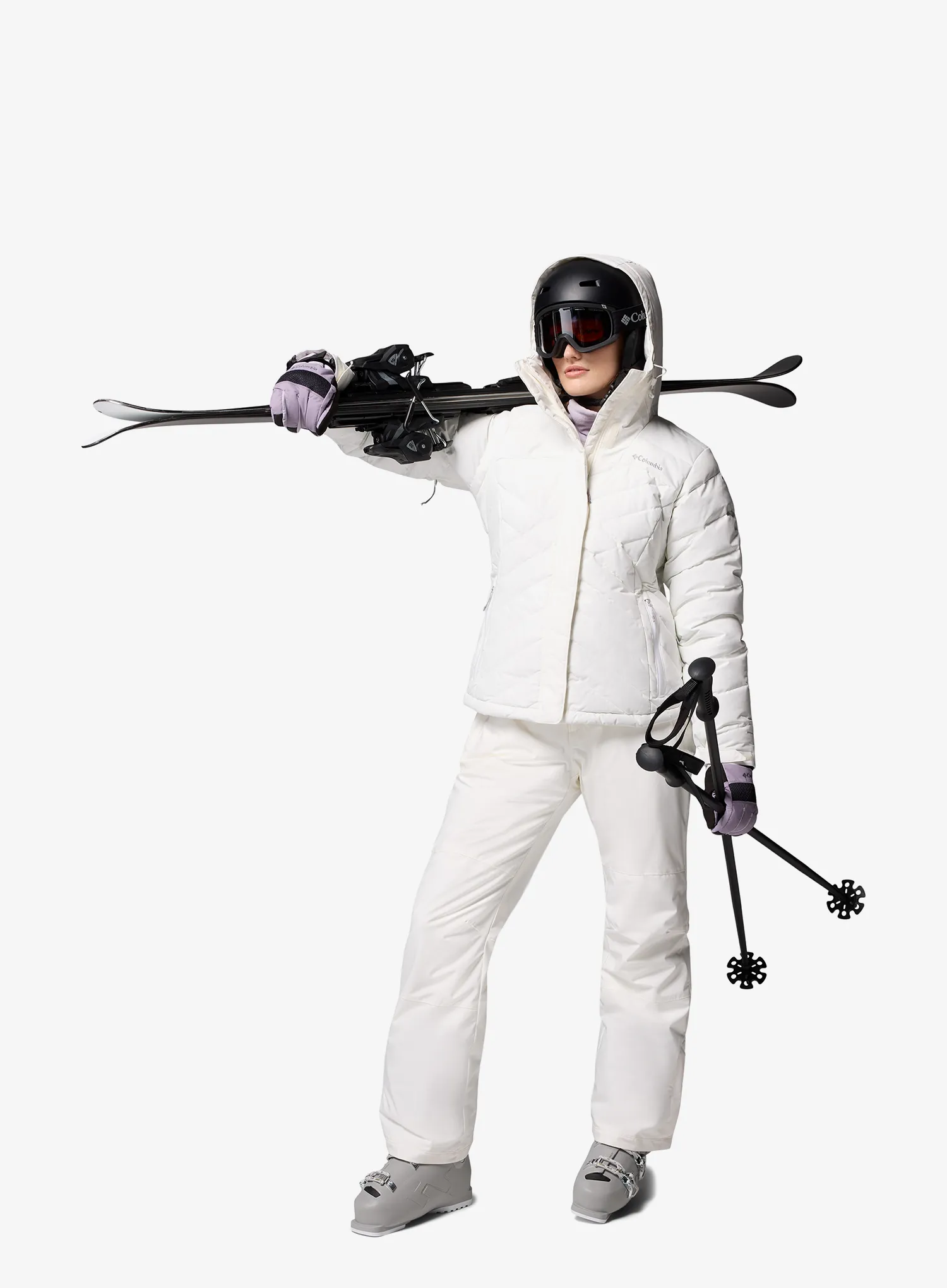 Dámská lyžařská bunda Columbia Lay D Down V Jacket - sea salt