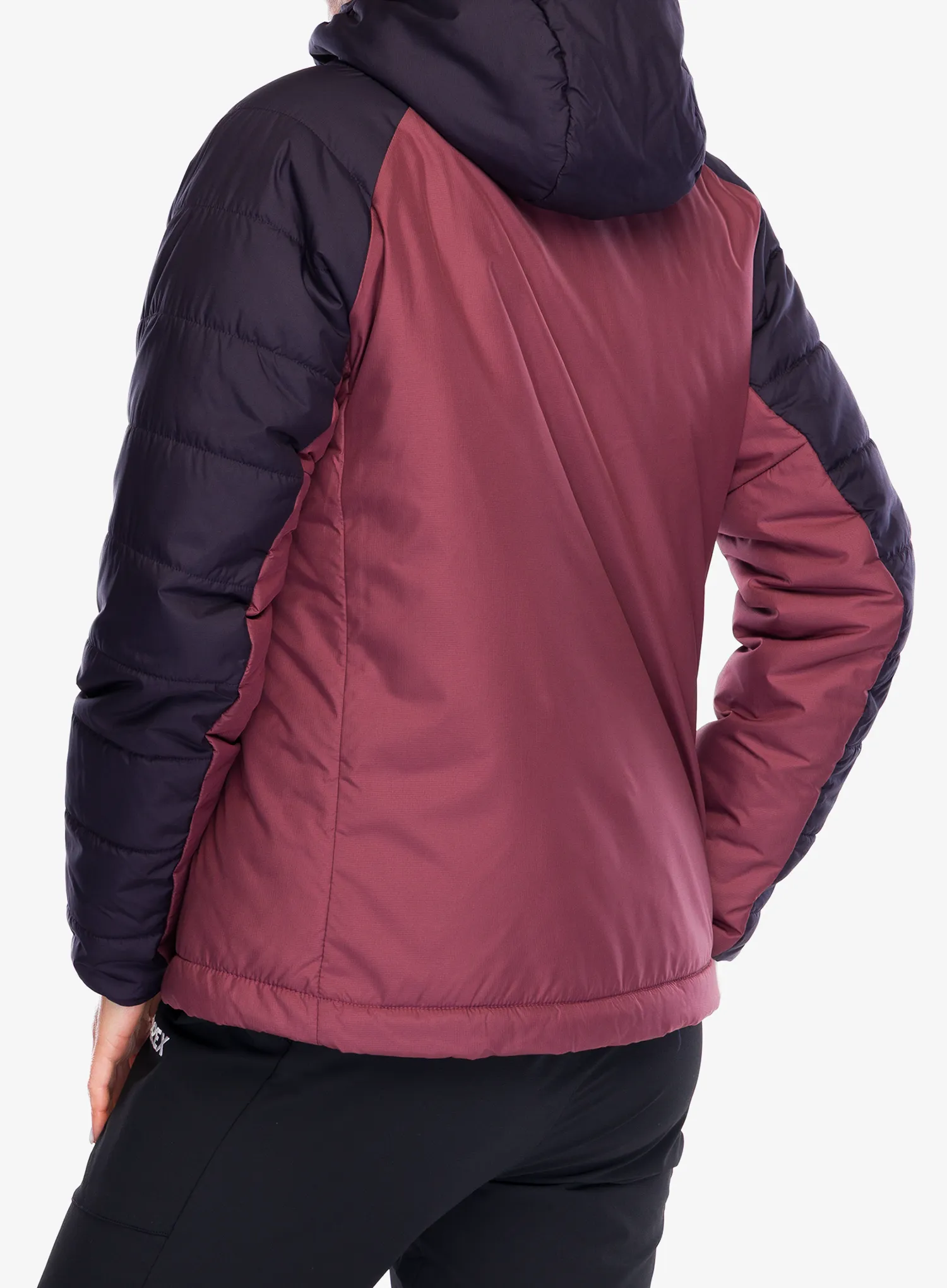 Zateplená bunda dámská adidas TERREX Multi Synthetic Insulated Hooded Jacket - aurora black/quiet crimson