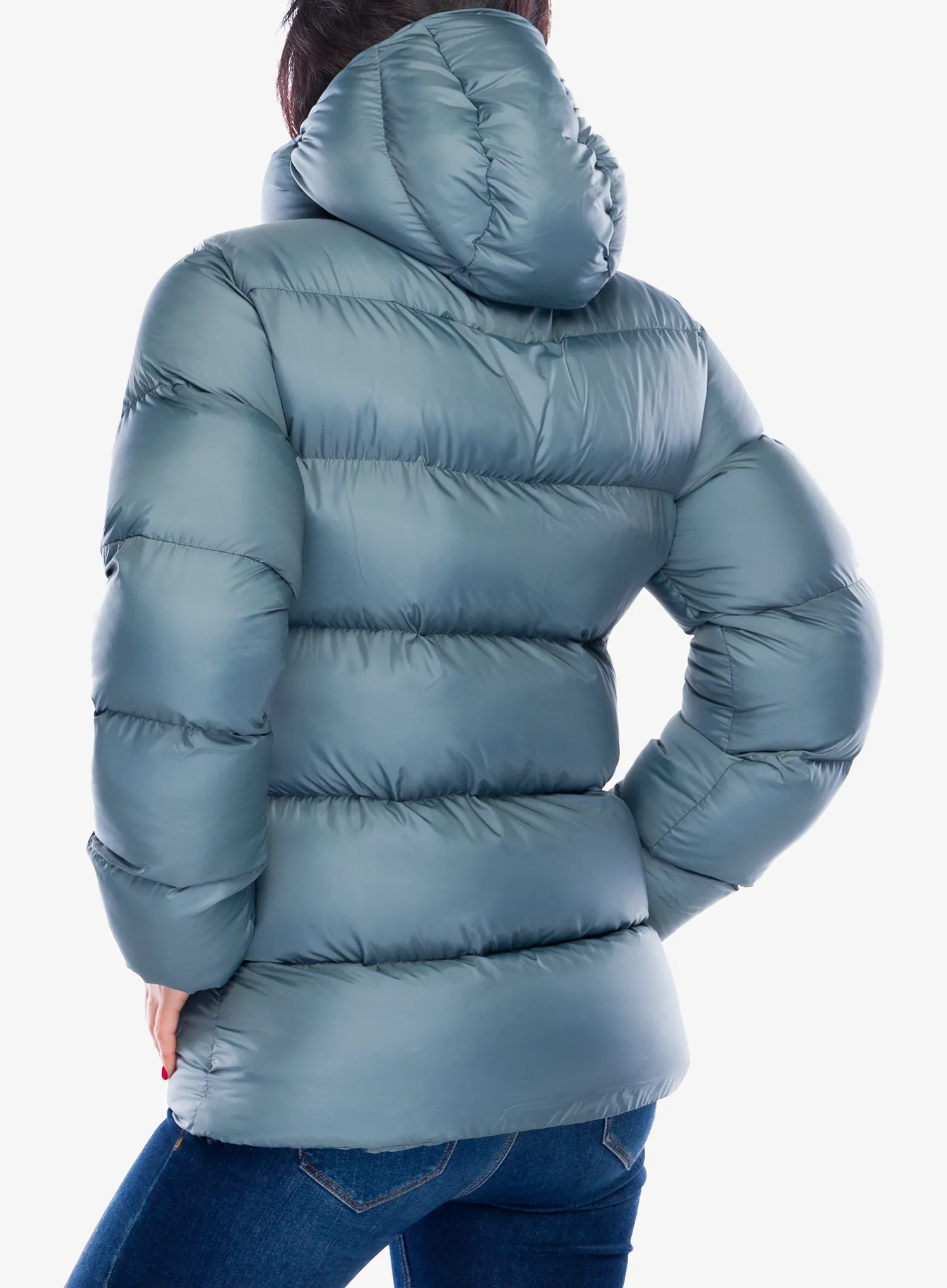 Zateplená bunda dámská Haglofs Puffy Mimic Hood - steel blue