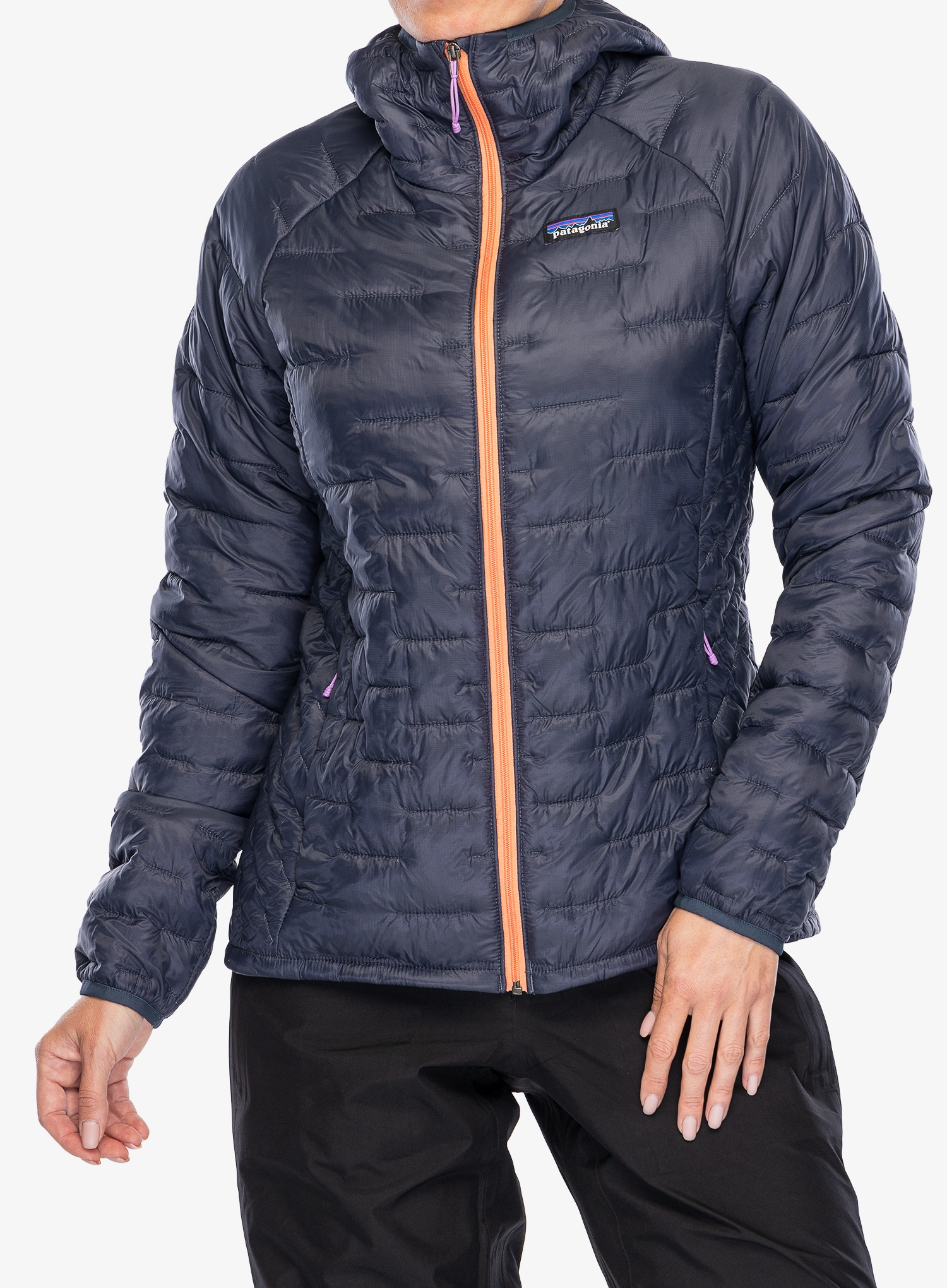 Zateplená bunda dámská Patagonia Micro Puff Hoody - smolder blue/p6 blue