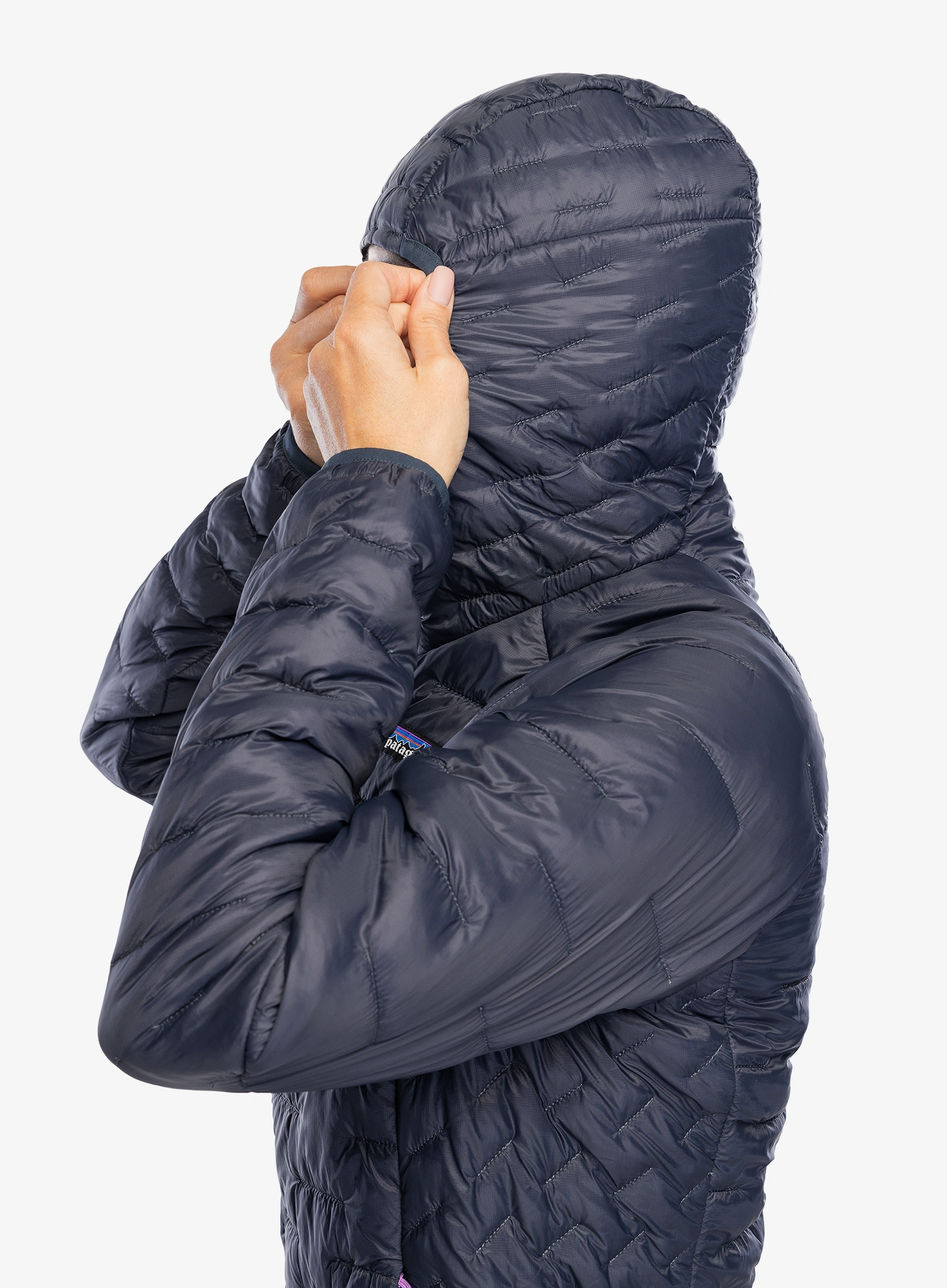 Zateplená bunda dámská Patagonia Micro Puff Hoody - smolder blue/p6 blue