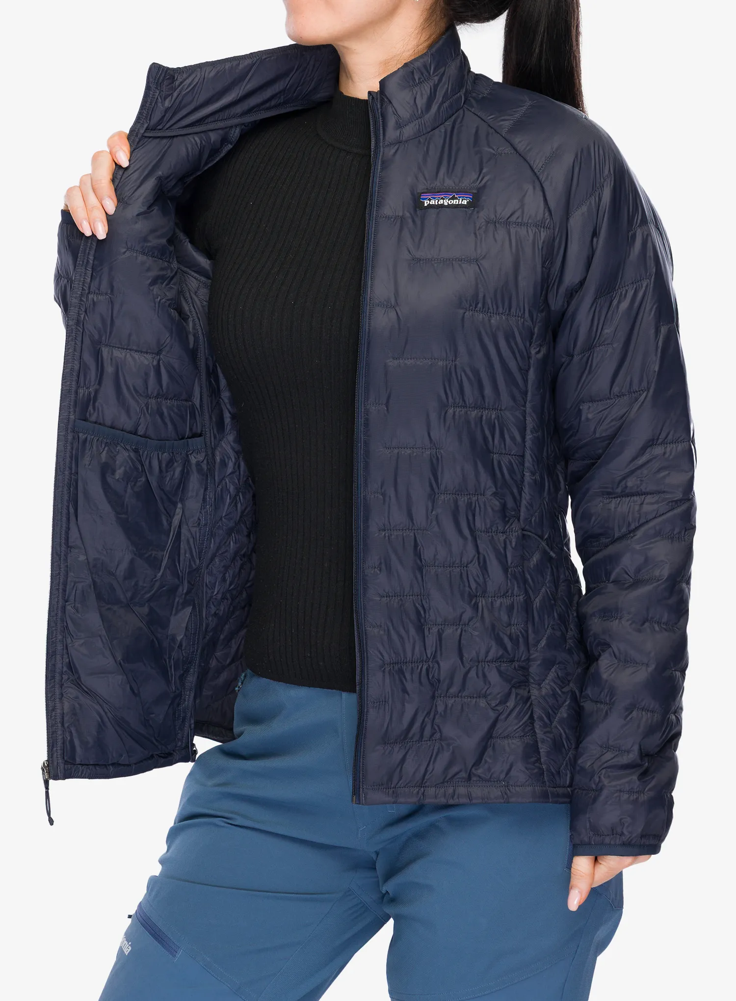 Zateplená bunda dámská Patagonia Micro Puff Jacket - smolder blue