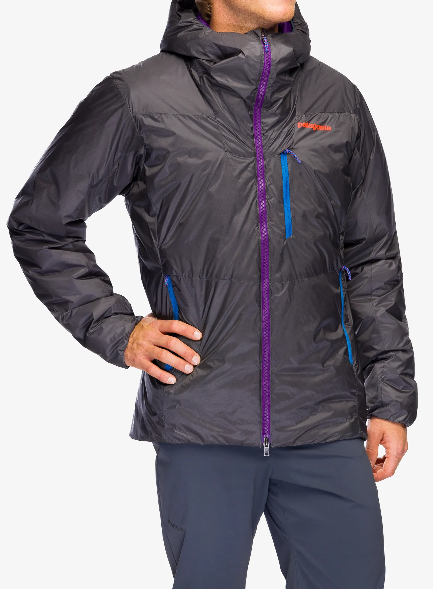 Zateplená bunda Patagonia DAS Light Hoody - forge grey