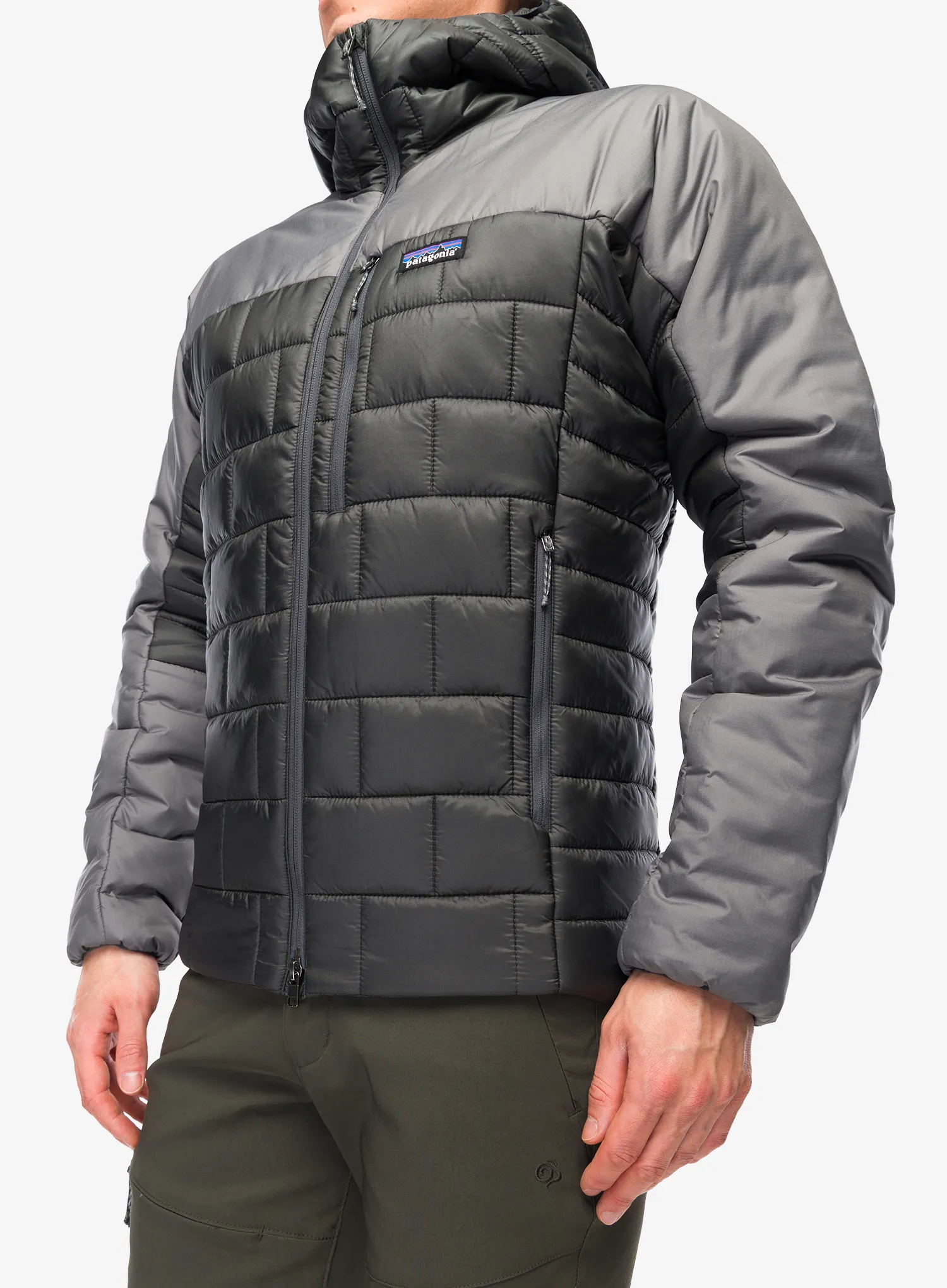 Zateplená bunda Patagonia Hi-Loft Nano Puff Hoody - forge grey