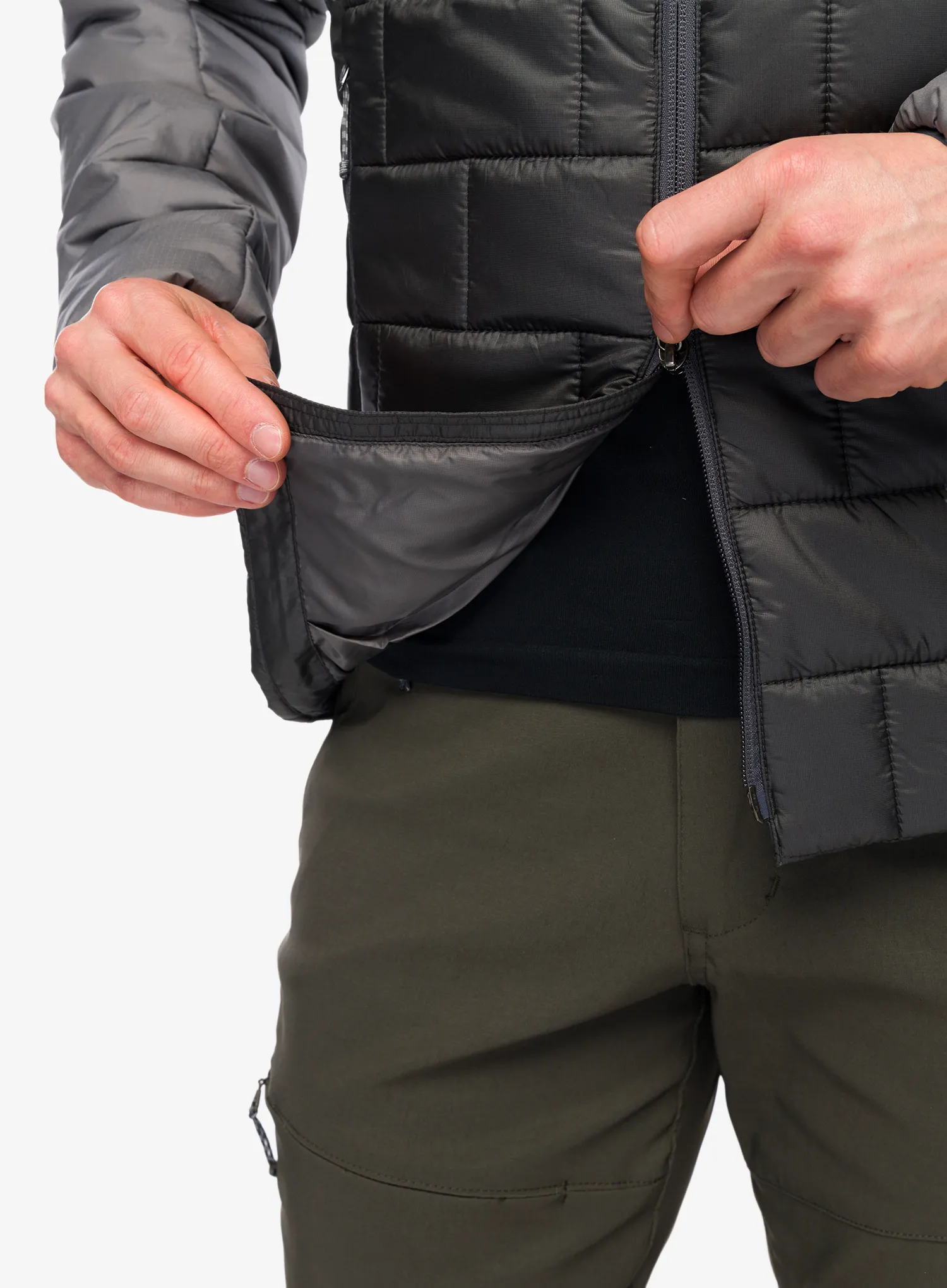 Zateplená bunda Patagonia Hi-Loft Nano Puff Hoody - forge grey