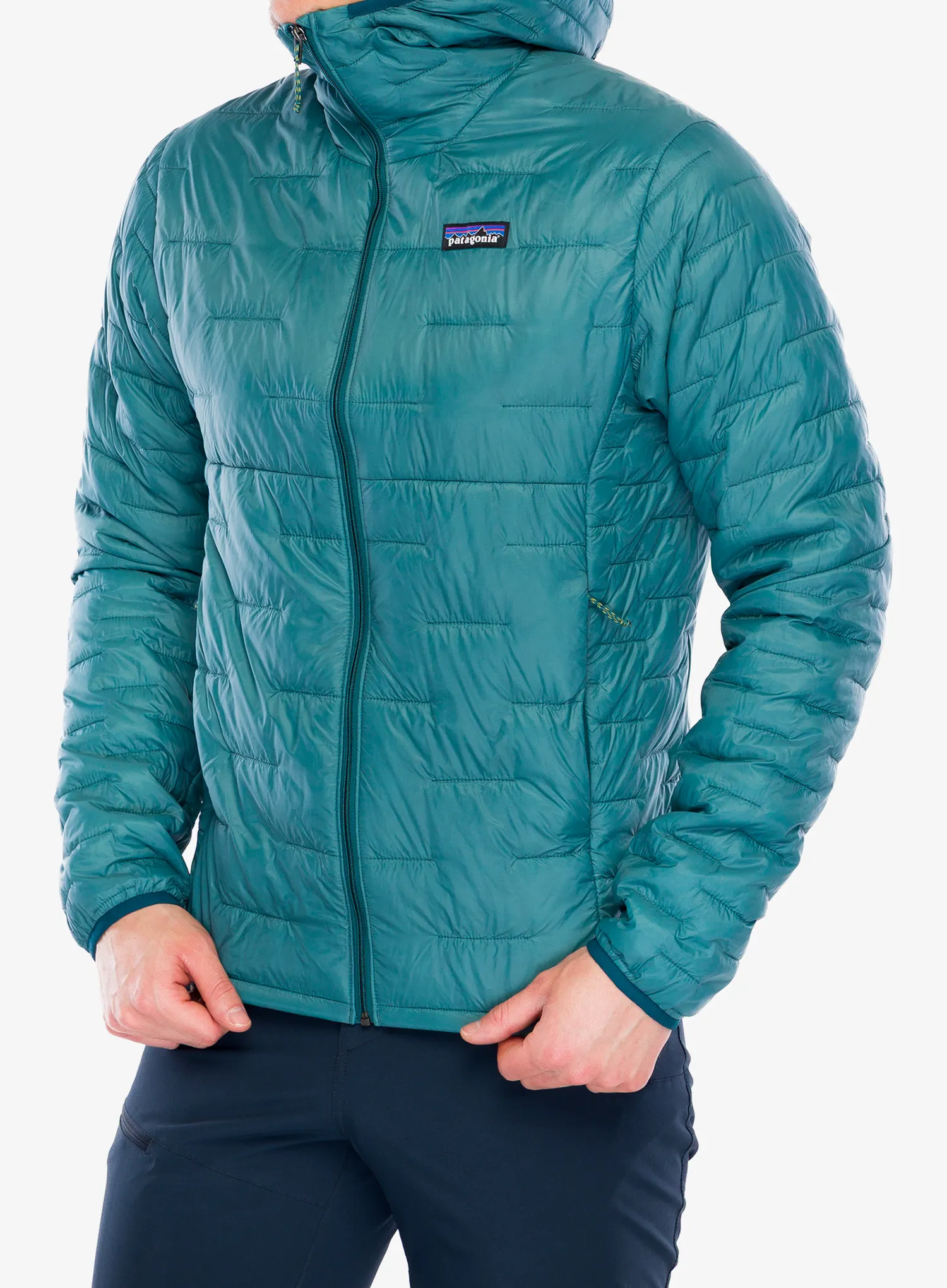Zateplená bunda Patagonia Micro Puff Hoody - wetland blue
