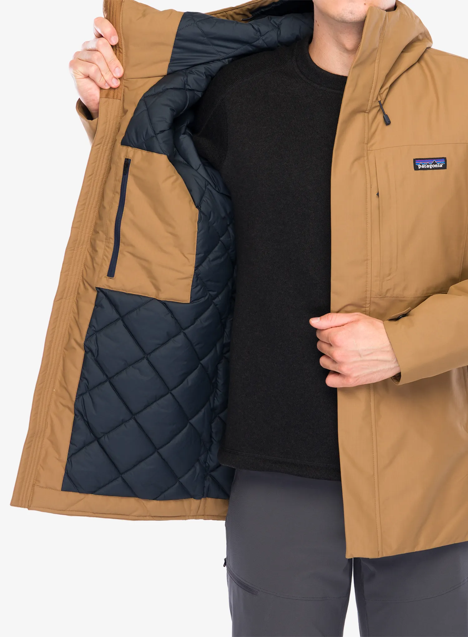 Zateplená bunda Patagonia Windshadow Parka - deer brown