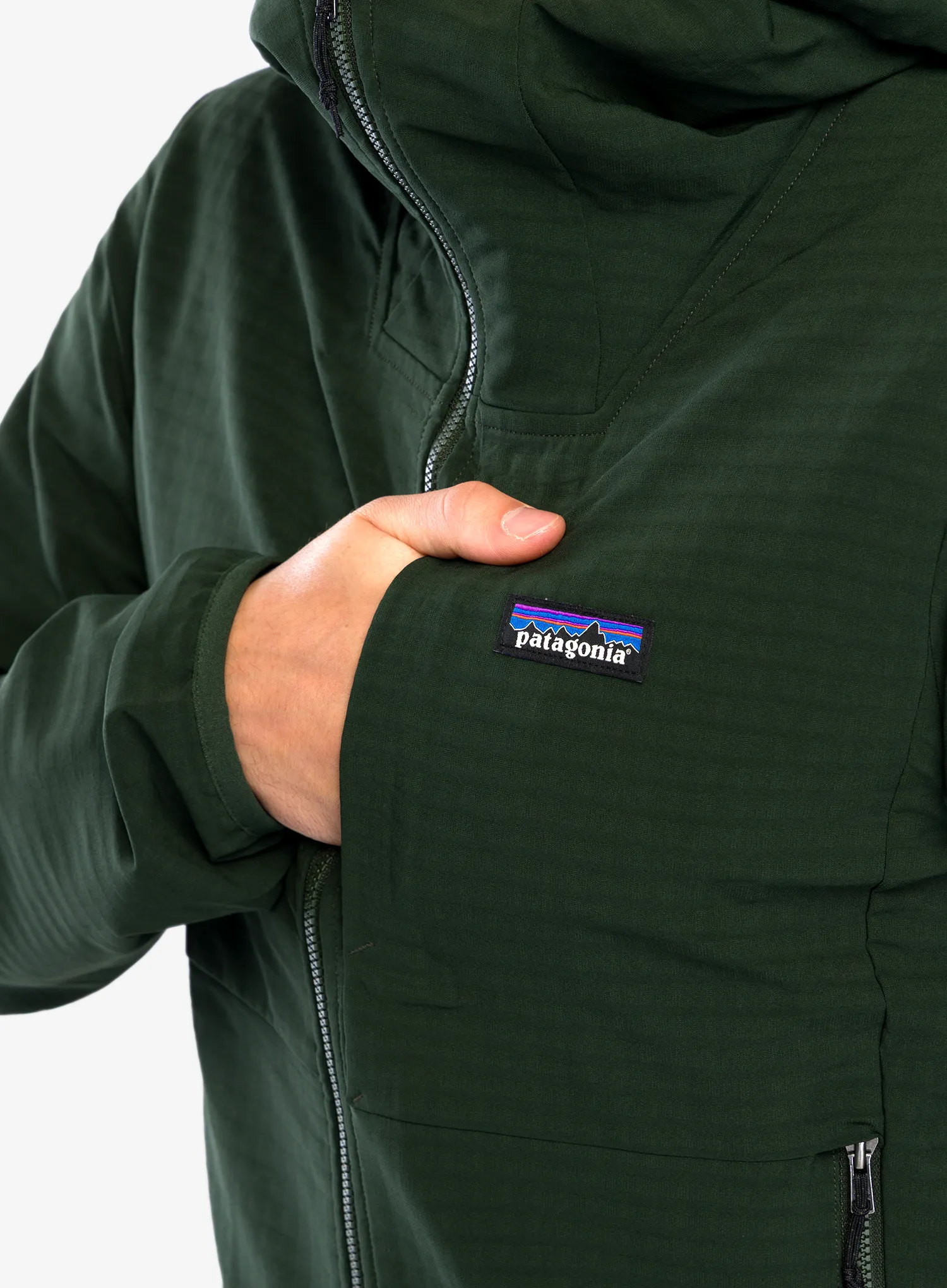 Bunda Patagonia R1 TechFace Hoody - old growth green