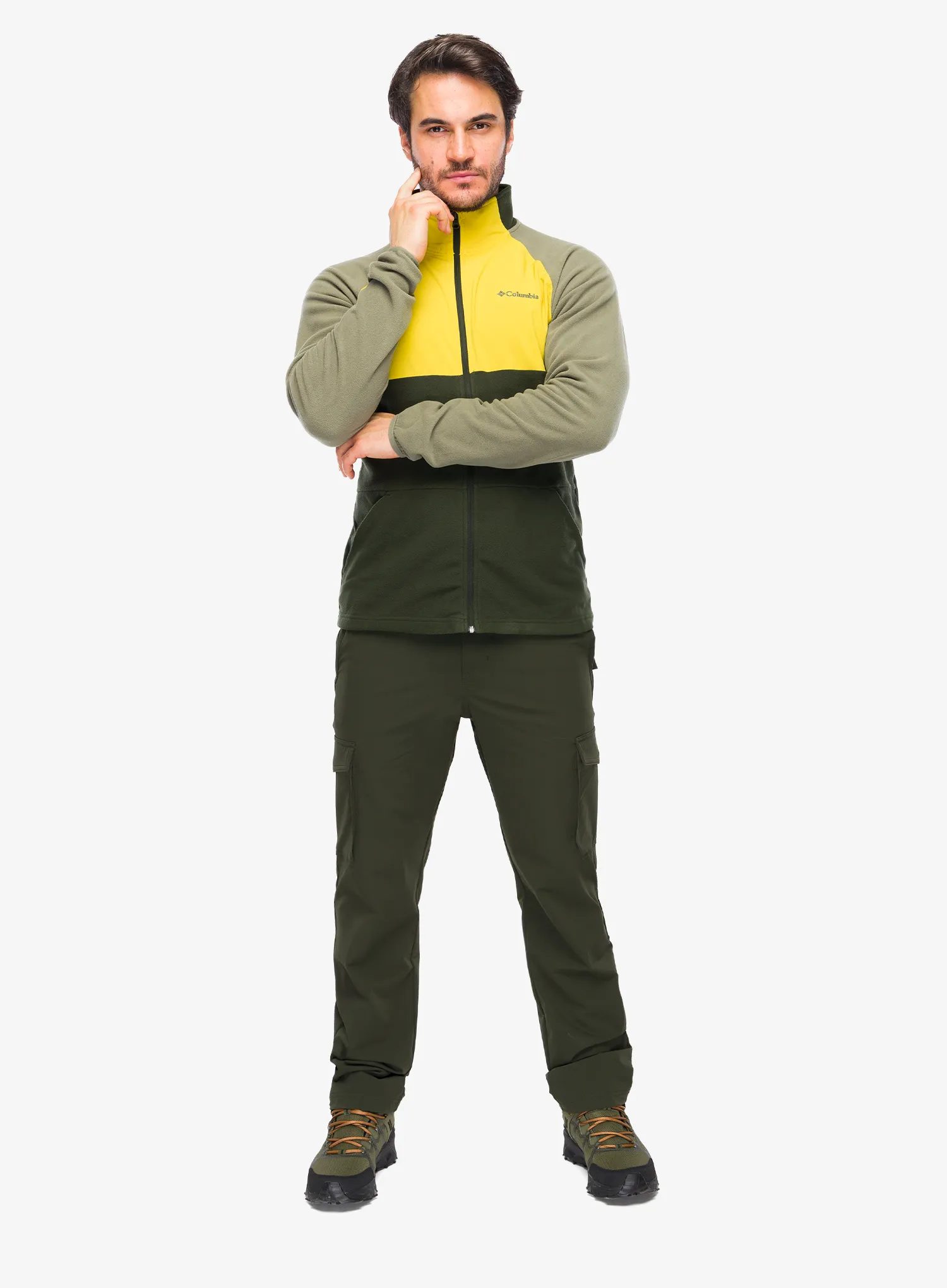 Fleecová bunda Columbia Vital Valley LW Fleece - stone green/greenscape/a.moss